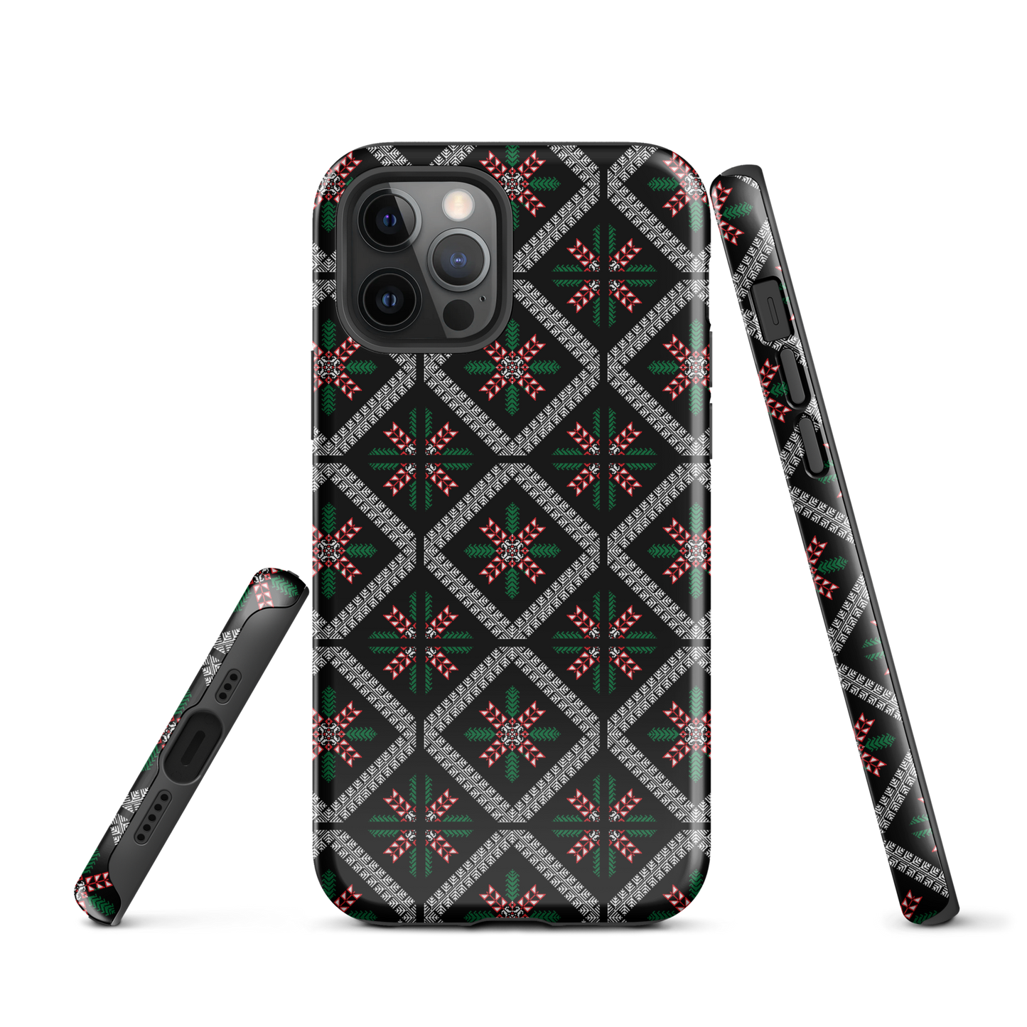 Coque et skin iPhone résistant au motif Tatriz palestinien