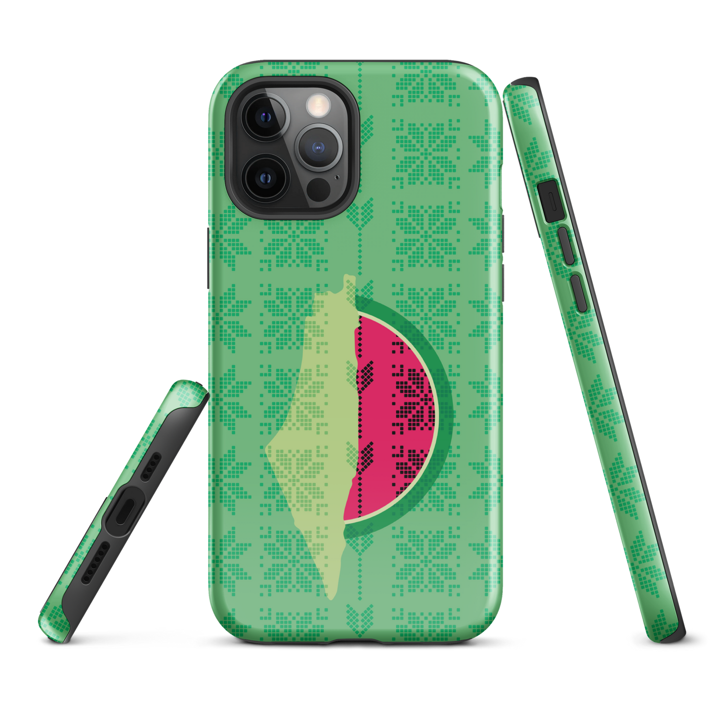 Palestine Map Watermelon Tatreez Tough iPhone Case