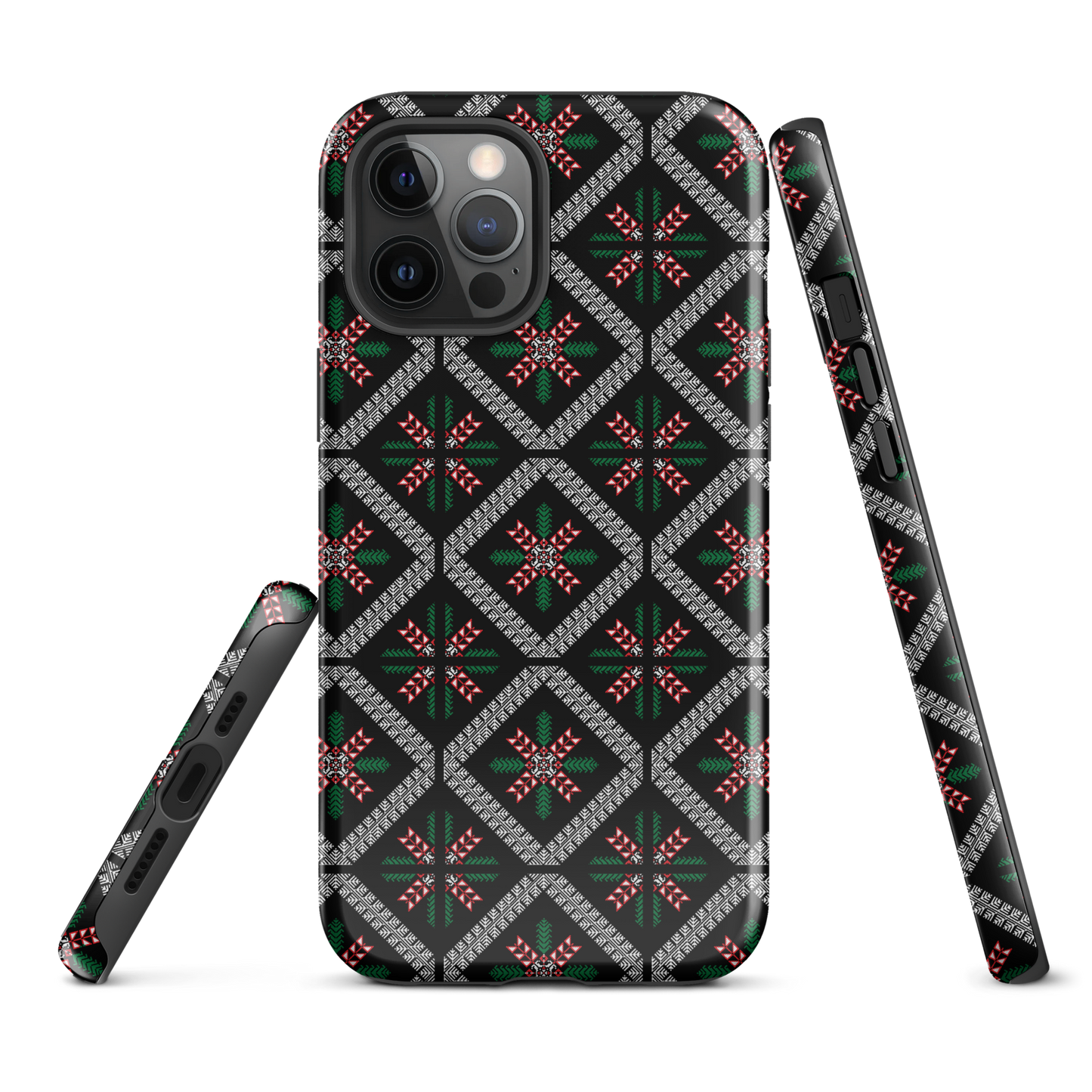 Coque et skin iPhone résistant au motif Tatriz palestinien