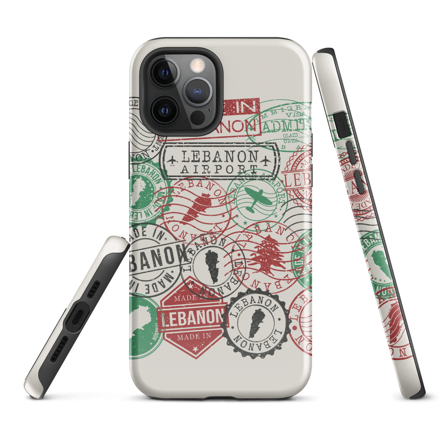 Lebanon Travel Stamps Tough iPhone Case