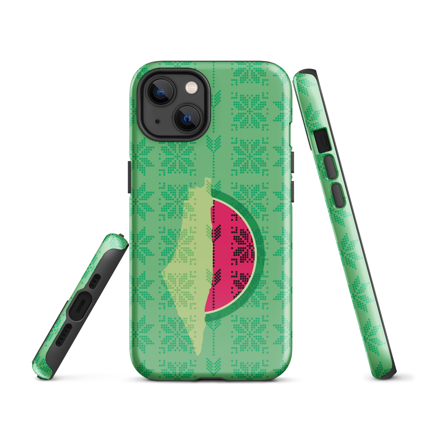 Palestine Map Watermelon Tatreez Tough iPhone Case