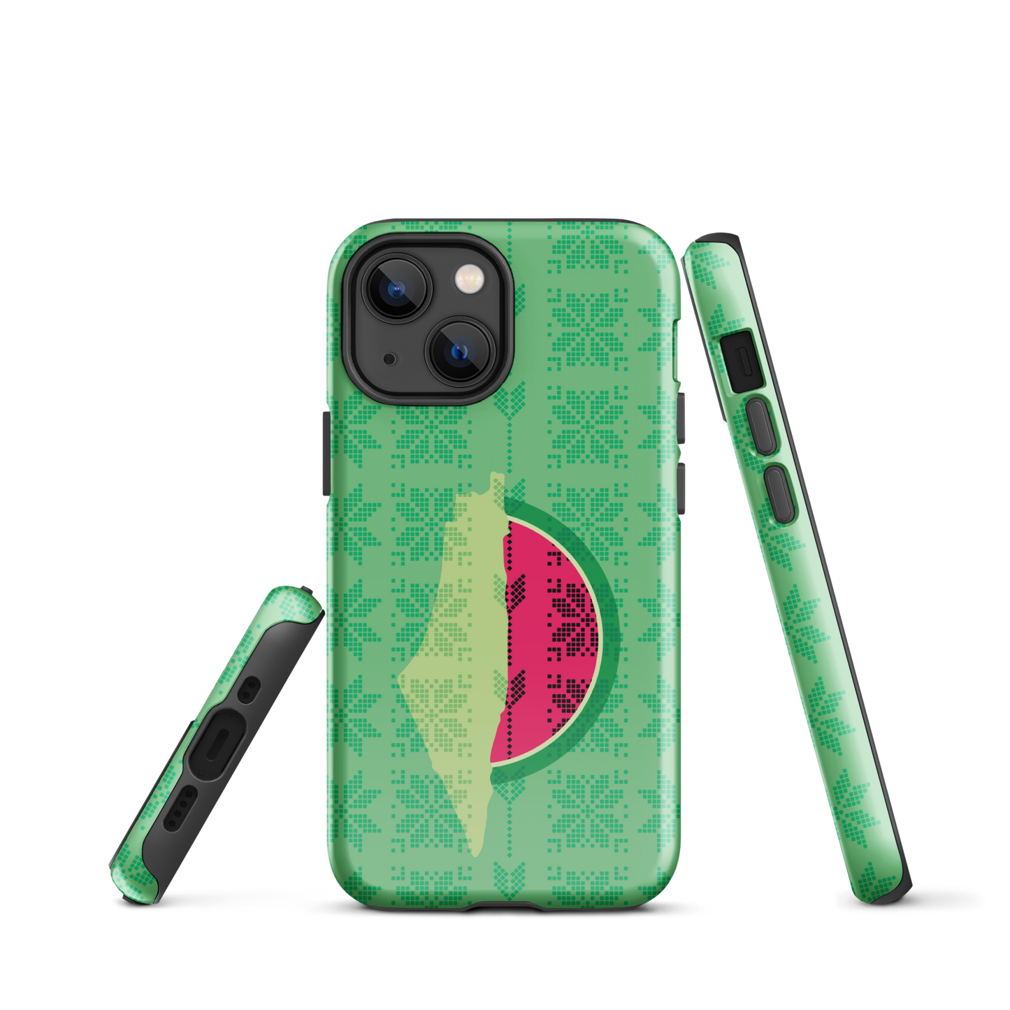 Palestine Map Watermelon Tatreez Tough iPhone Case