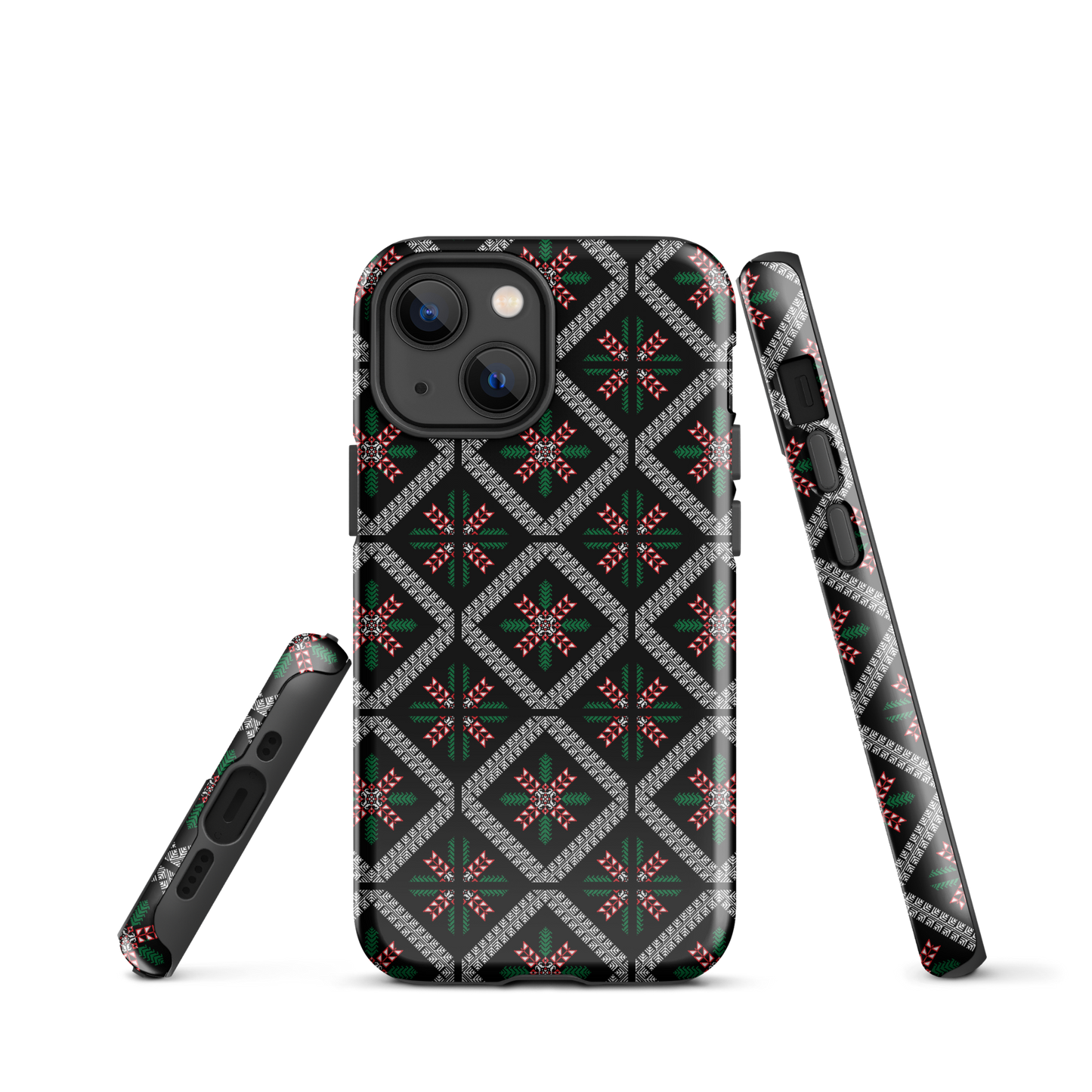 Coque et skin iPhone résistant au motif Tatriz palestinien