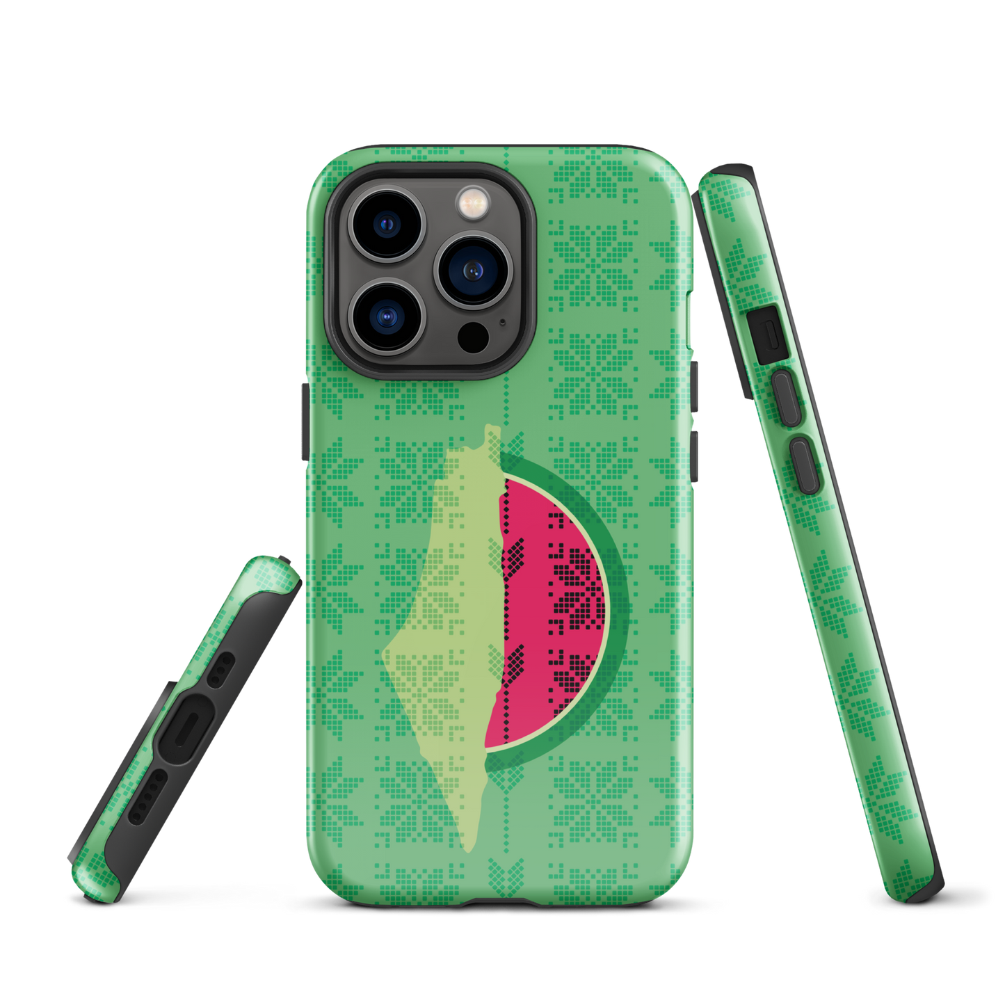 Palestine Map Watermelon Tatreez Tough iPhone Case