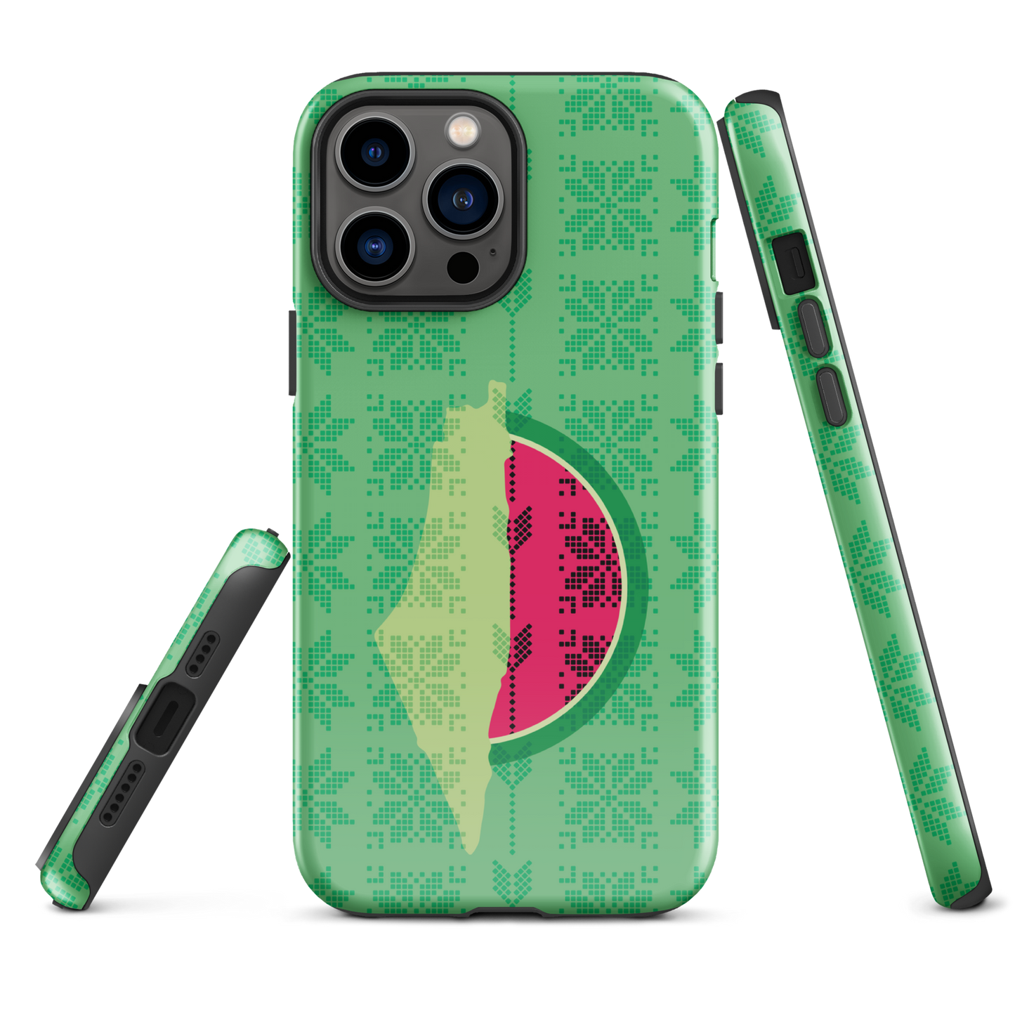 Palestine Map Watermelon Tatreez Tough iPhone Case