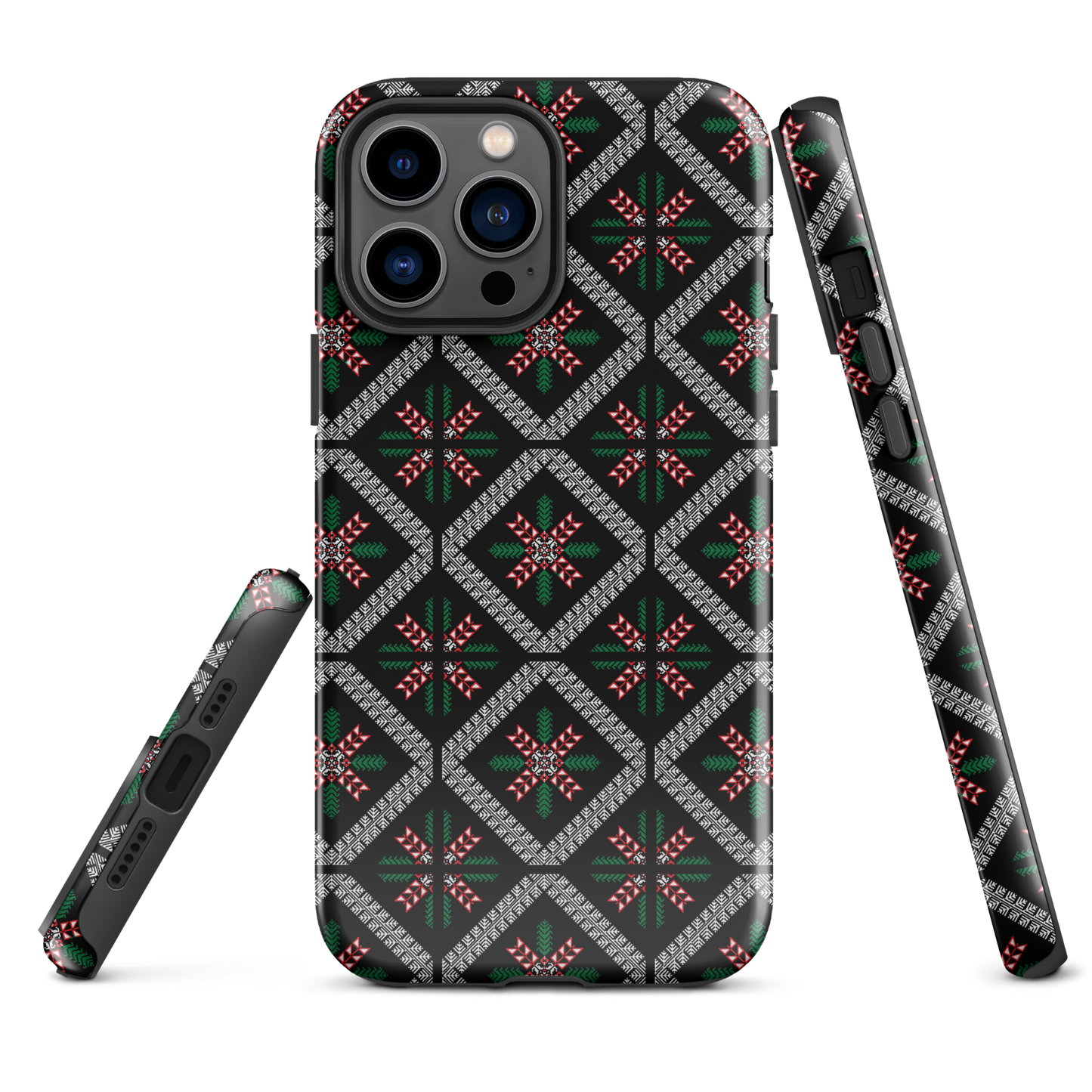 Coque et skin iPhone résistant au motif Tatriz palestinien