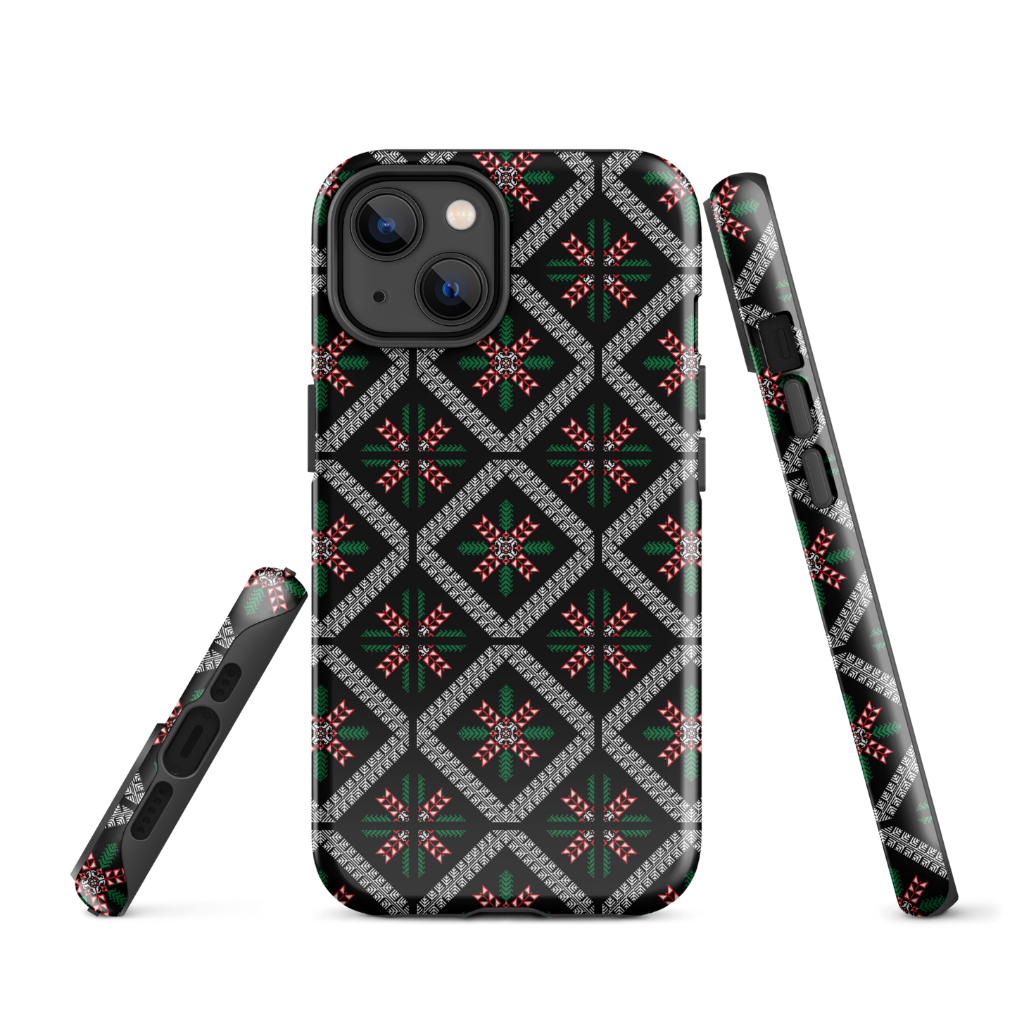 Coque et skin iPhone résistant au motif Tatriz palestinien