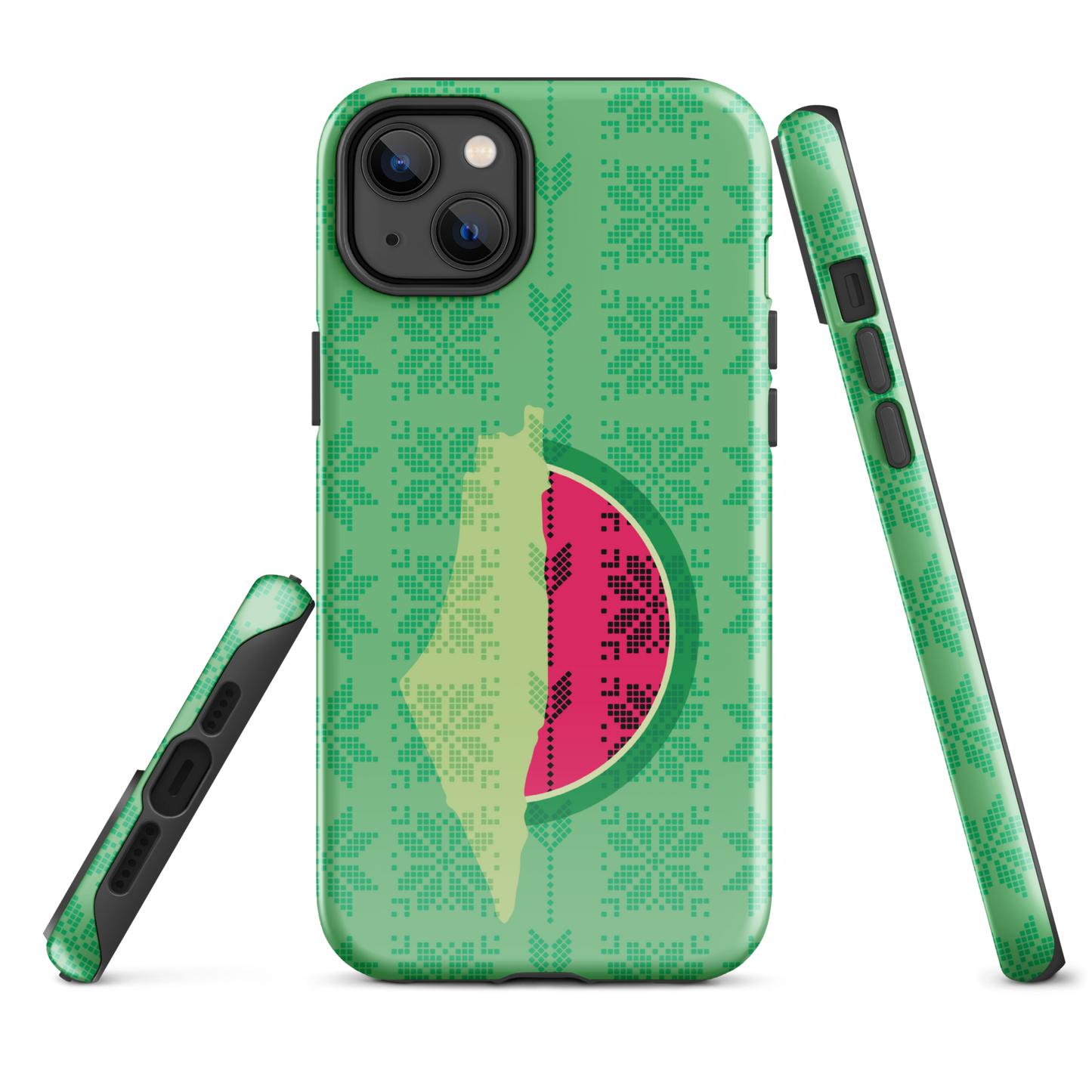 Palestine Map Watermelon Tatreez Tough iPhone Case