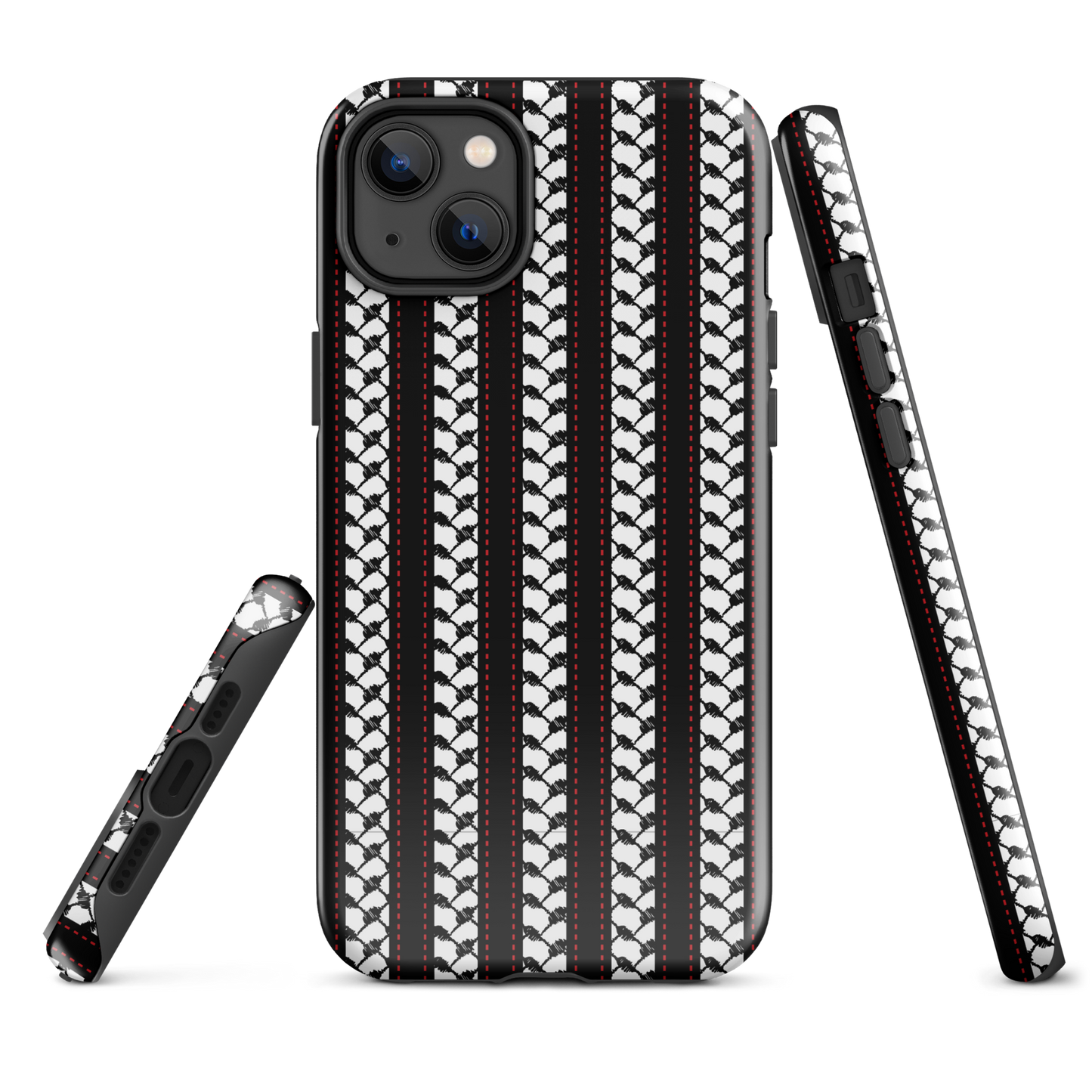 Coque et skin iPhone résistant à motif d'écharpe palestinienne