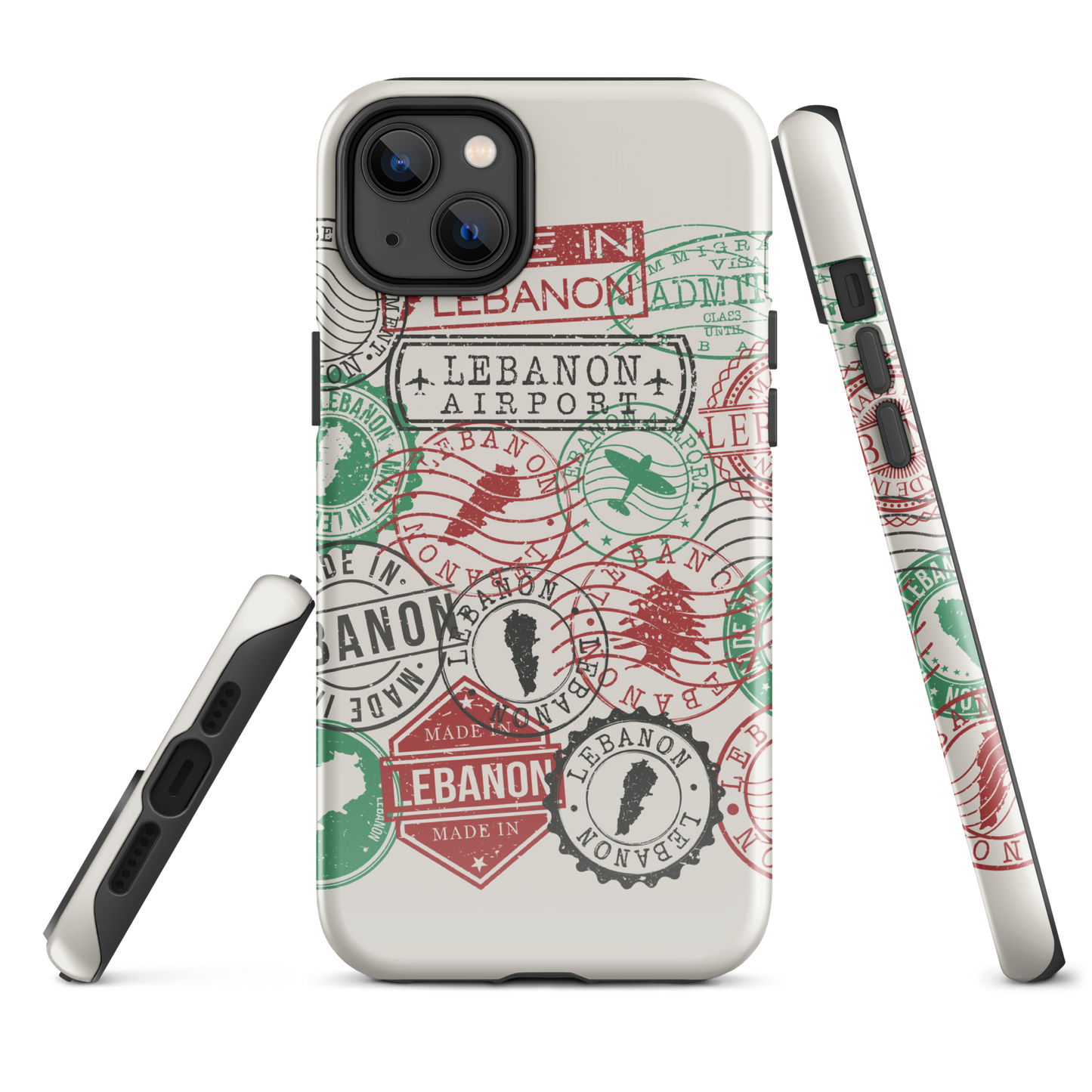 Lebanon Travel Stamps Tough iPhone Case