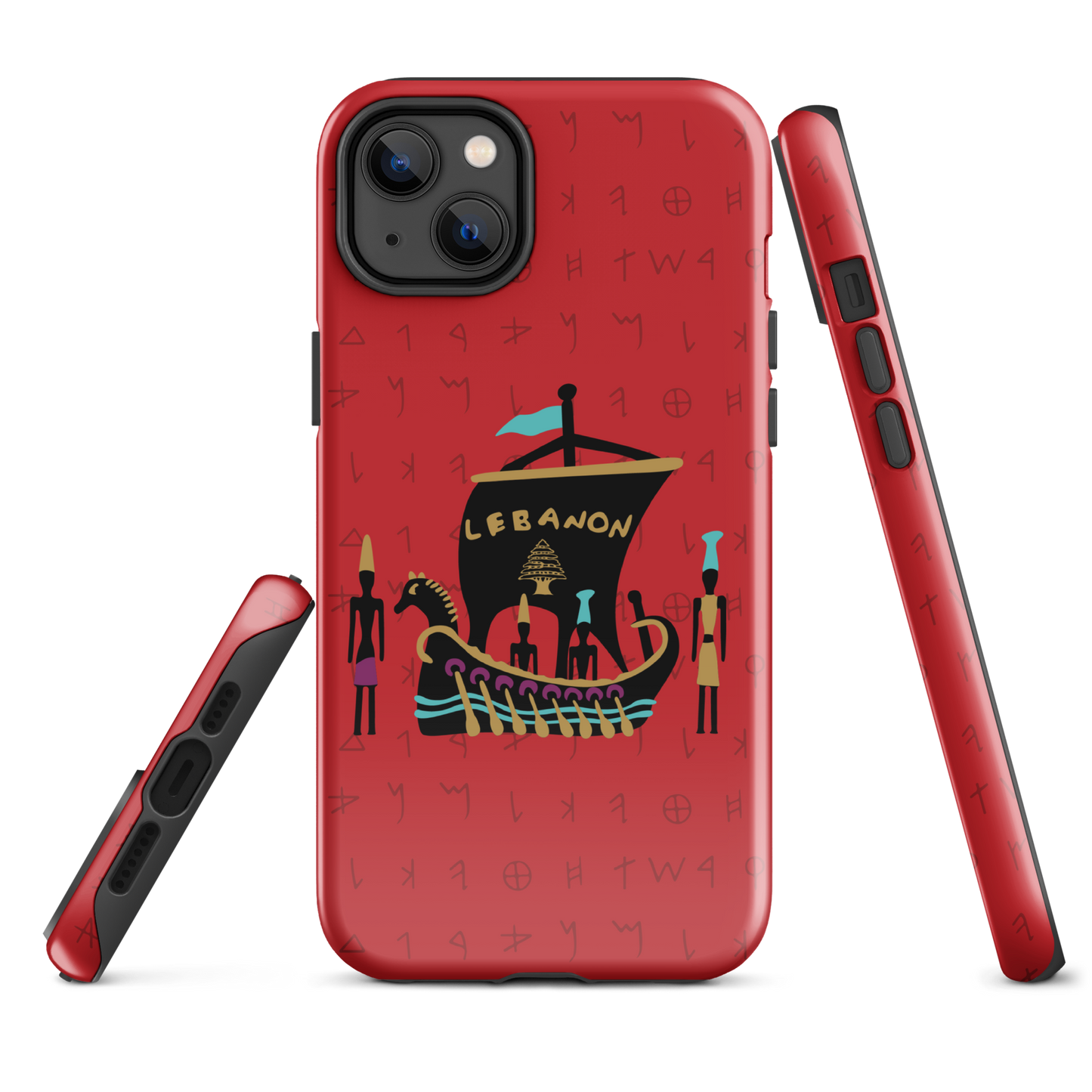 Lebanon Pheonician Tough iPhone Case