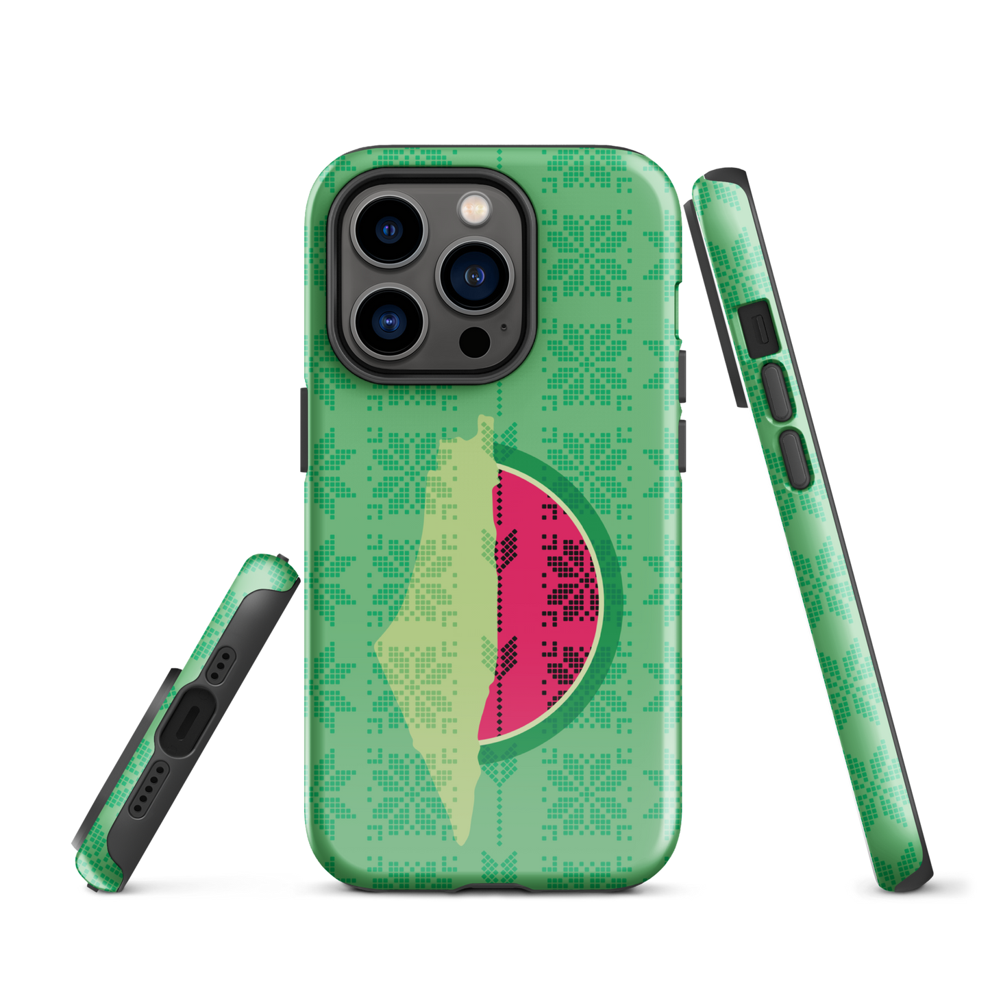 Palestine Map Watermelon Tatreez Tough iPhone Case