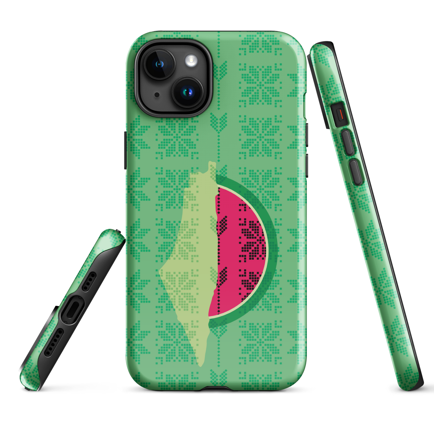 Palestine Map Watermelon Tatreez Tough iPhone Case