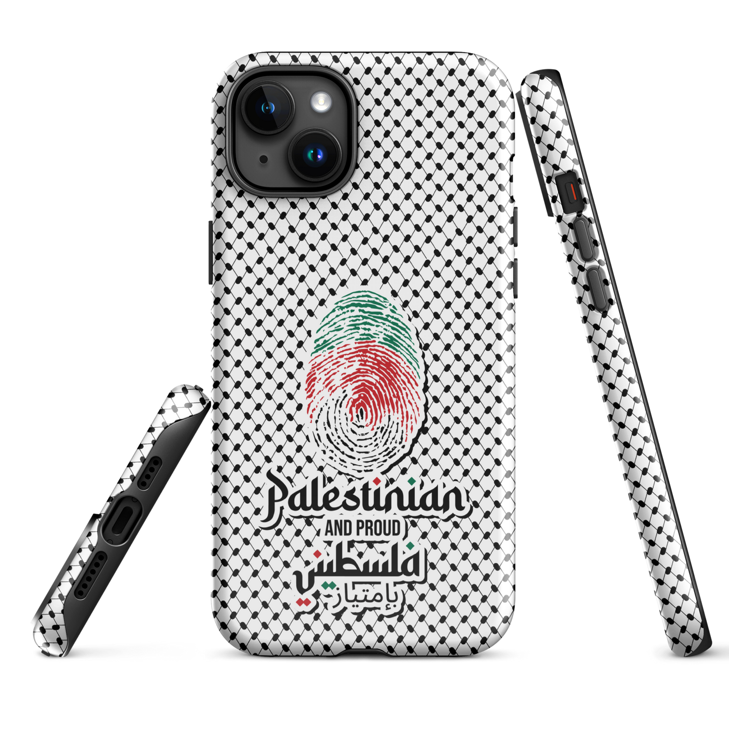 Palestine Falstni Fingerprint Tough iPhone Case