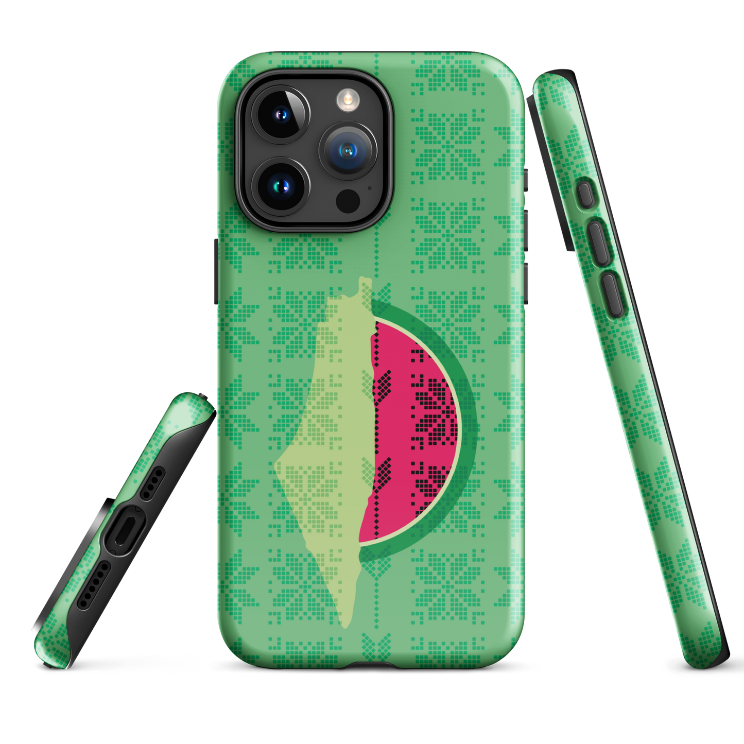 Palestine Map Watermelon Tatreez Tough iPhone Case