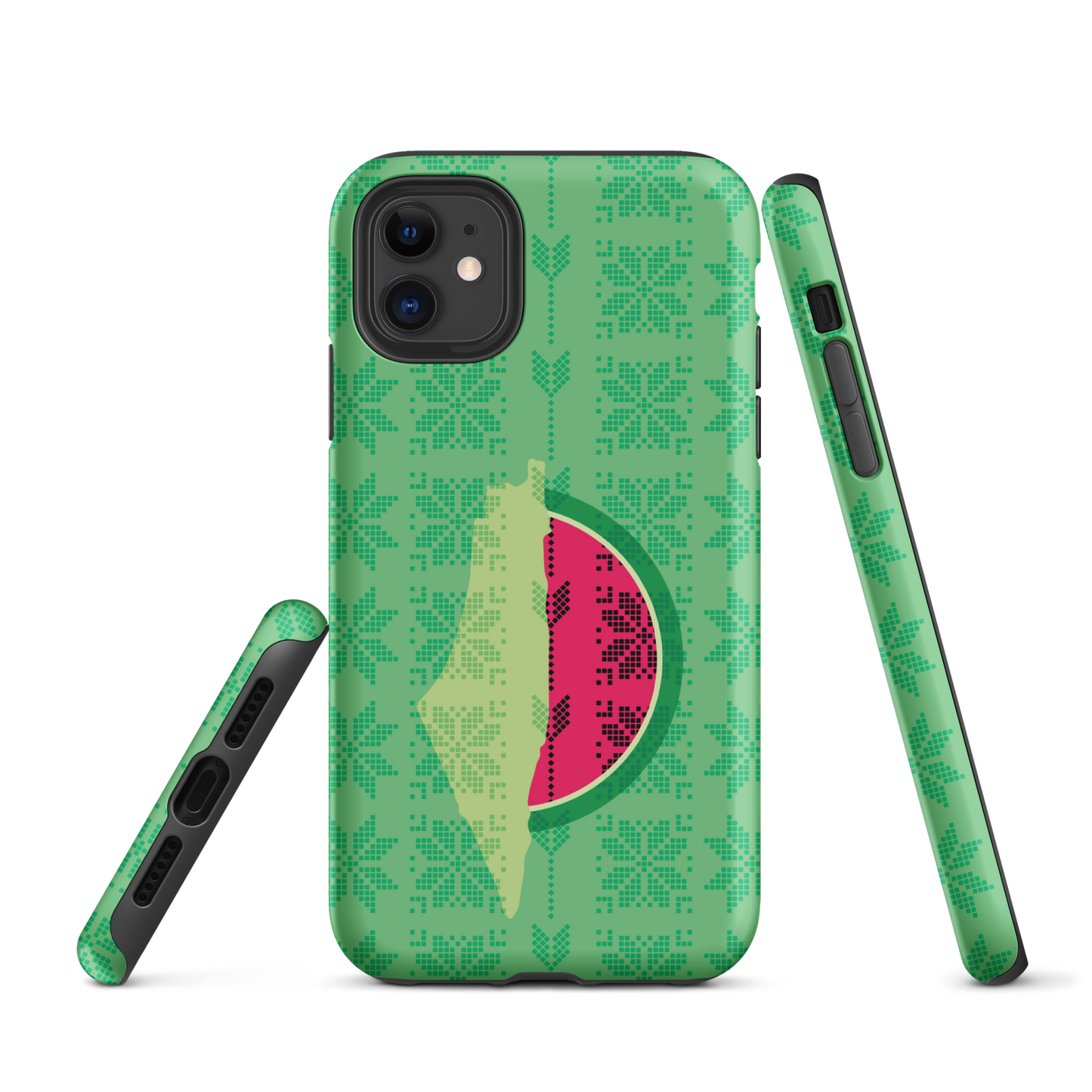 Palestine Map Watermelon Tatreez Tough iPhone Case