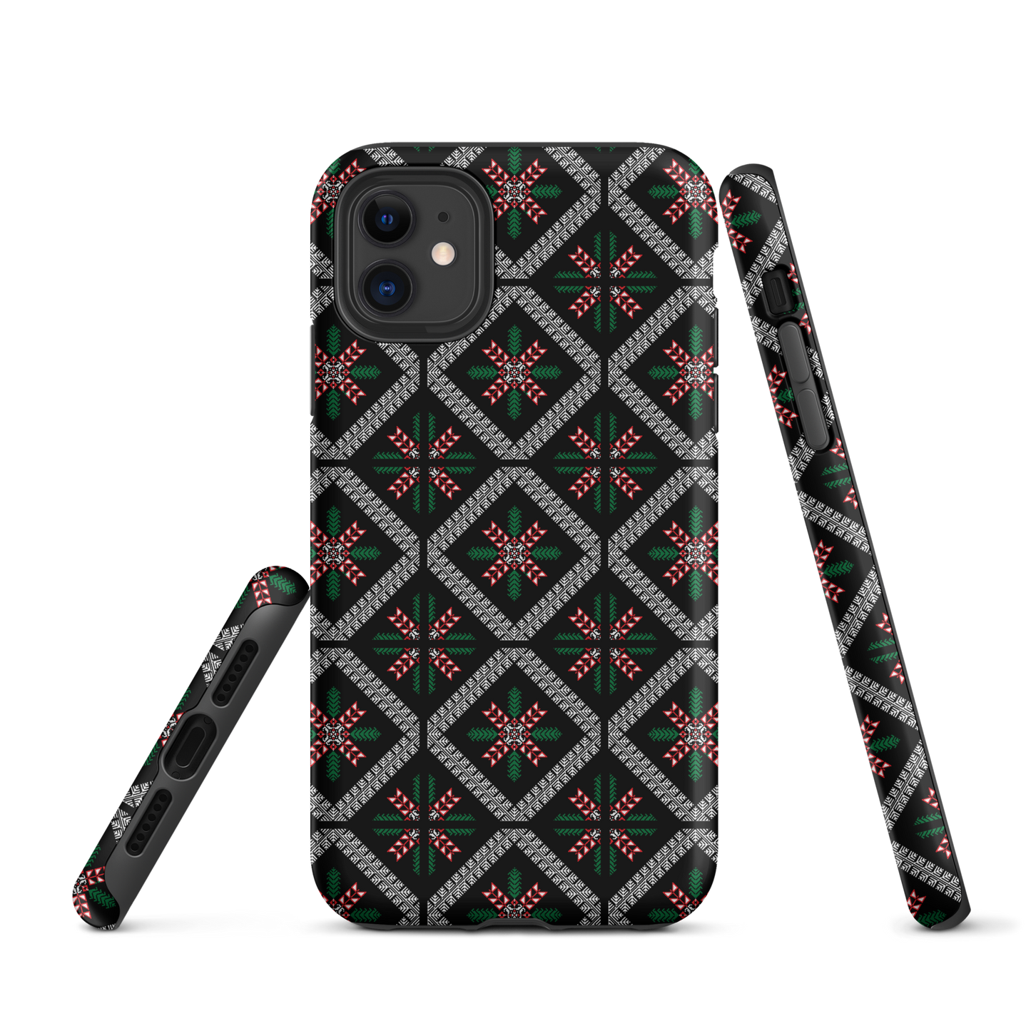 Coque et skin iPhone résistant au motif Tatriz palestinien