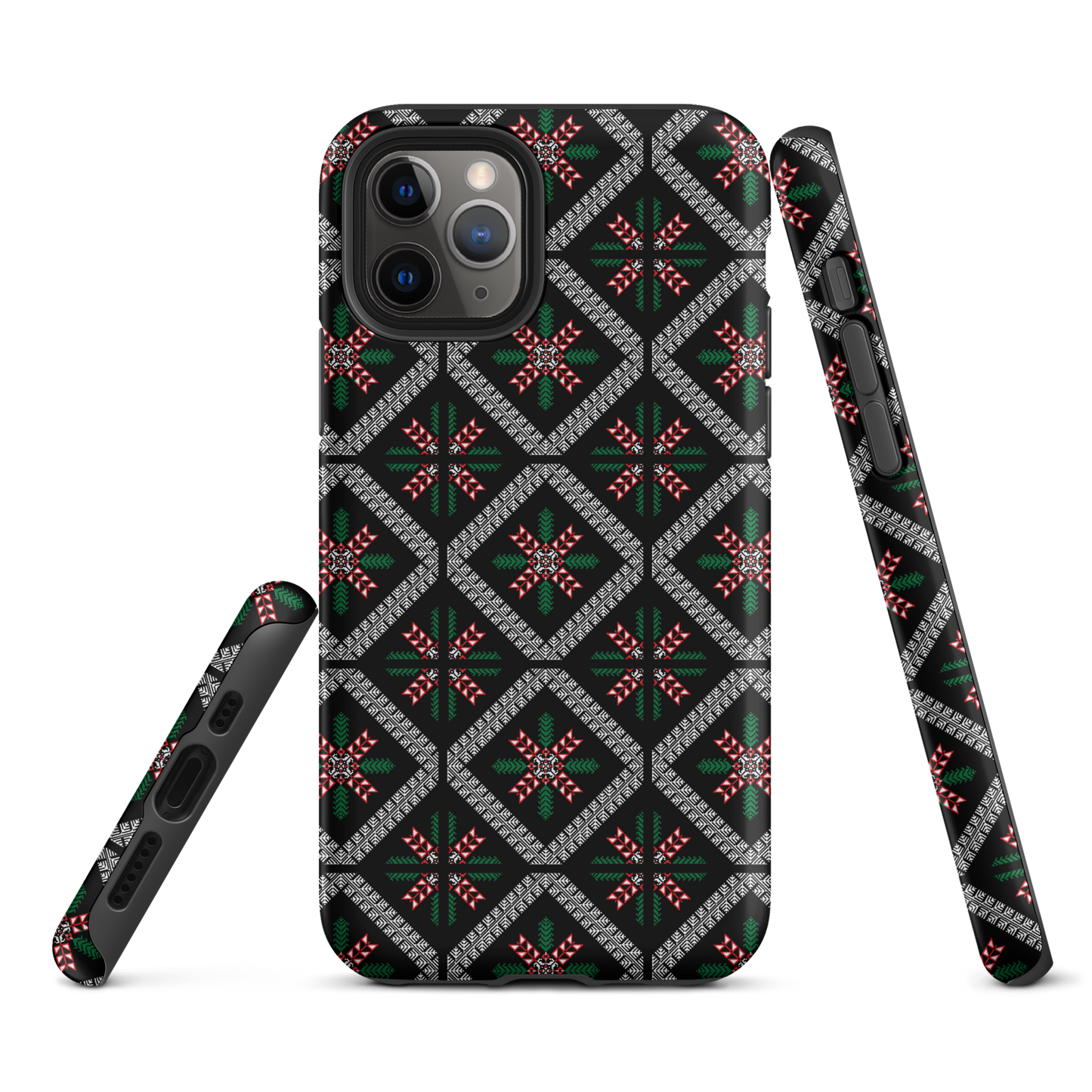 Coque et skin iPhone résistant au motif Tatriz palestinien