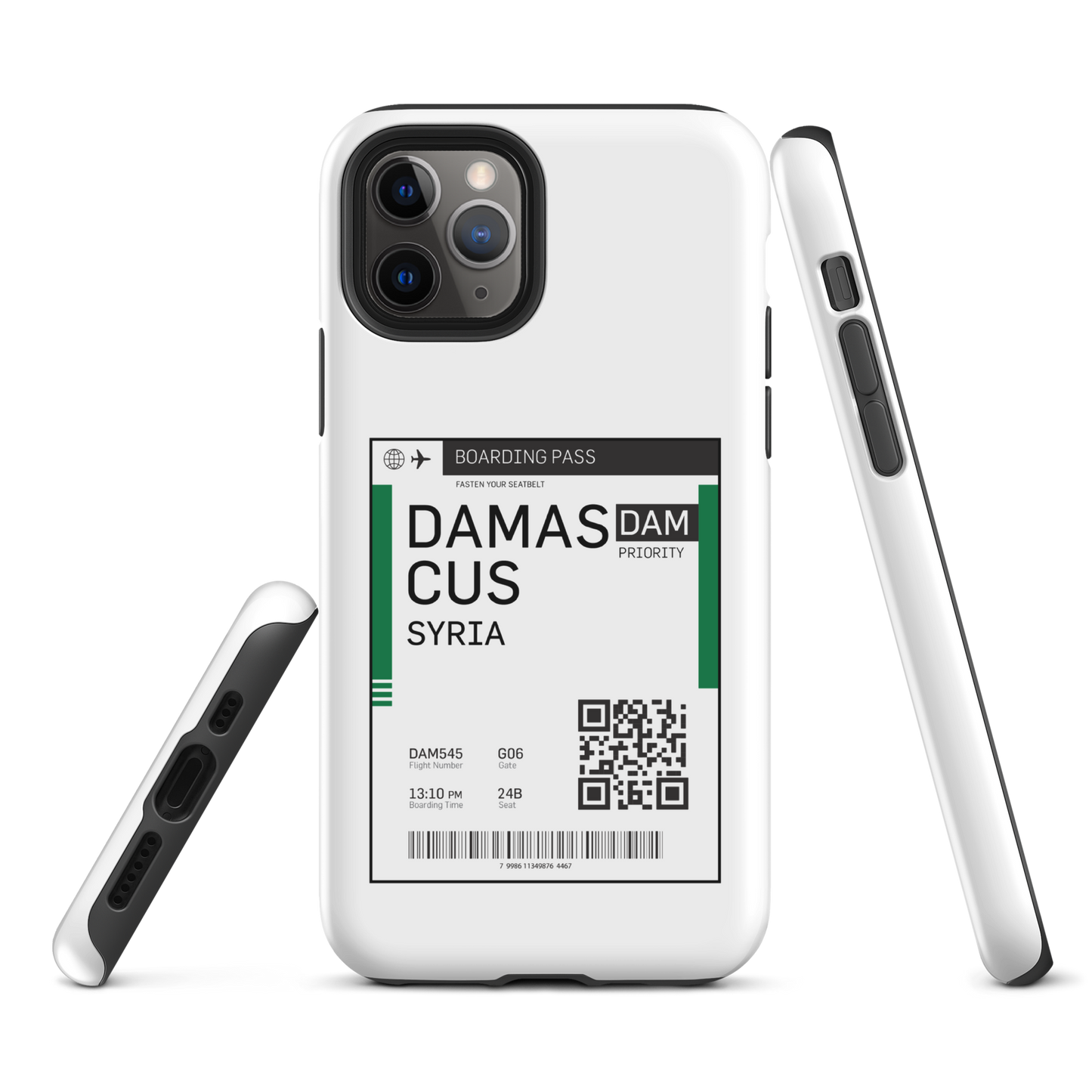 Syria Damascus Boarding Pass Tough iPhone Case