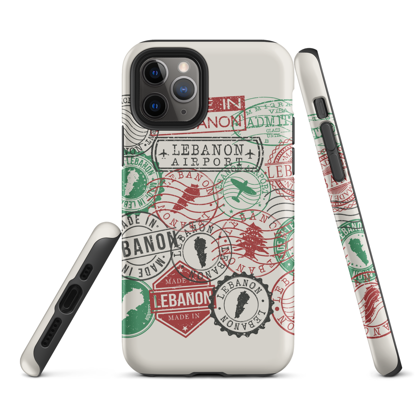 Lebanon Travel Stamps Tough iPhone Case