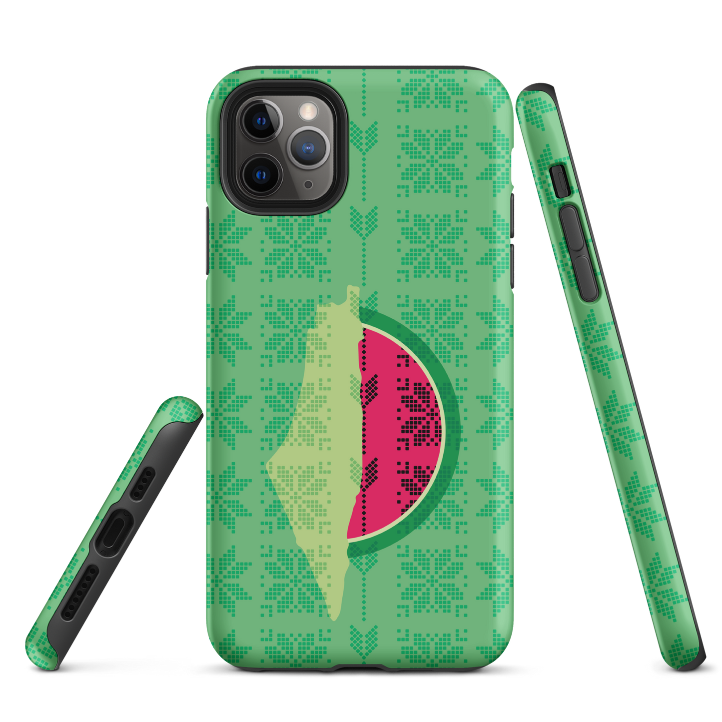 Palestine Map Watermelon Tatreez Tough iPhone Case