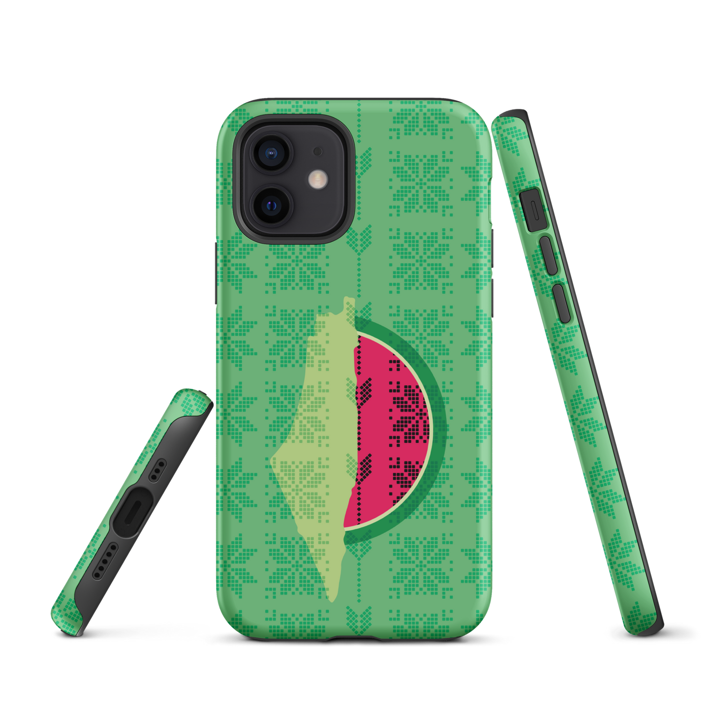 Palestine Map Watermelon Tatreez Tough iPhone Case