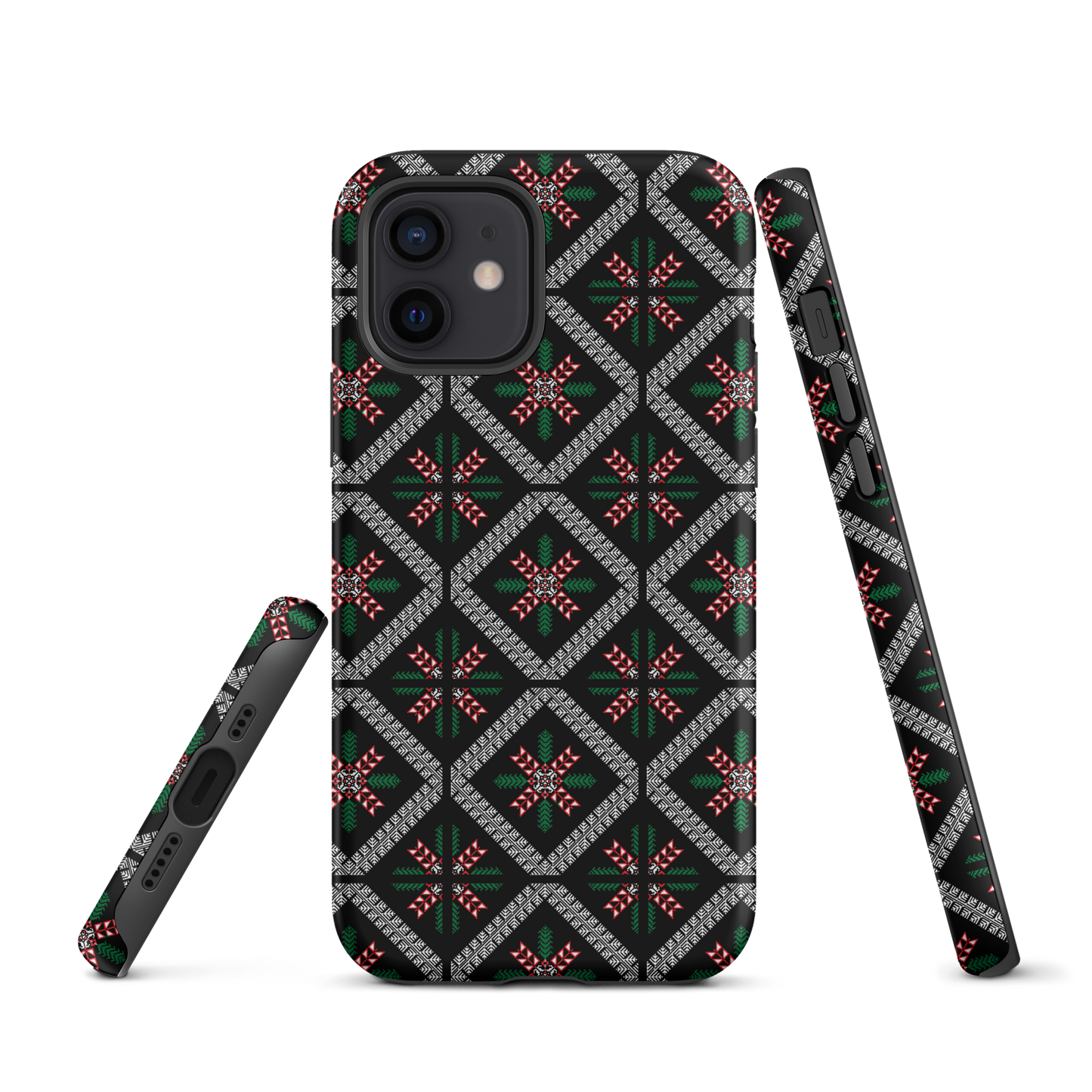 Coque et skin iPhone résistant au motif Tatriz palestinien