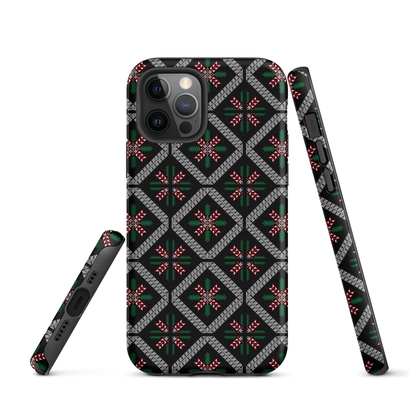 Coque et skin iPhone résistant au motif Tatriz palestinien