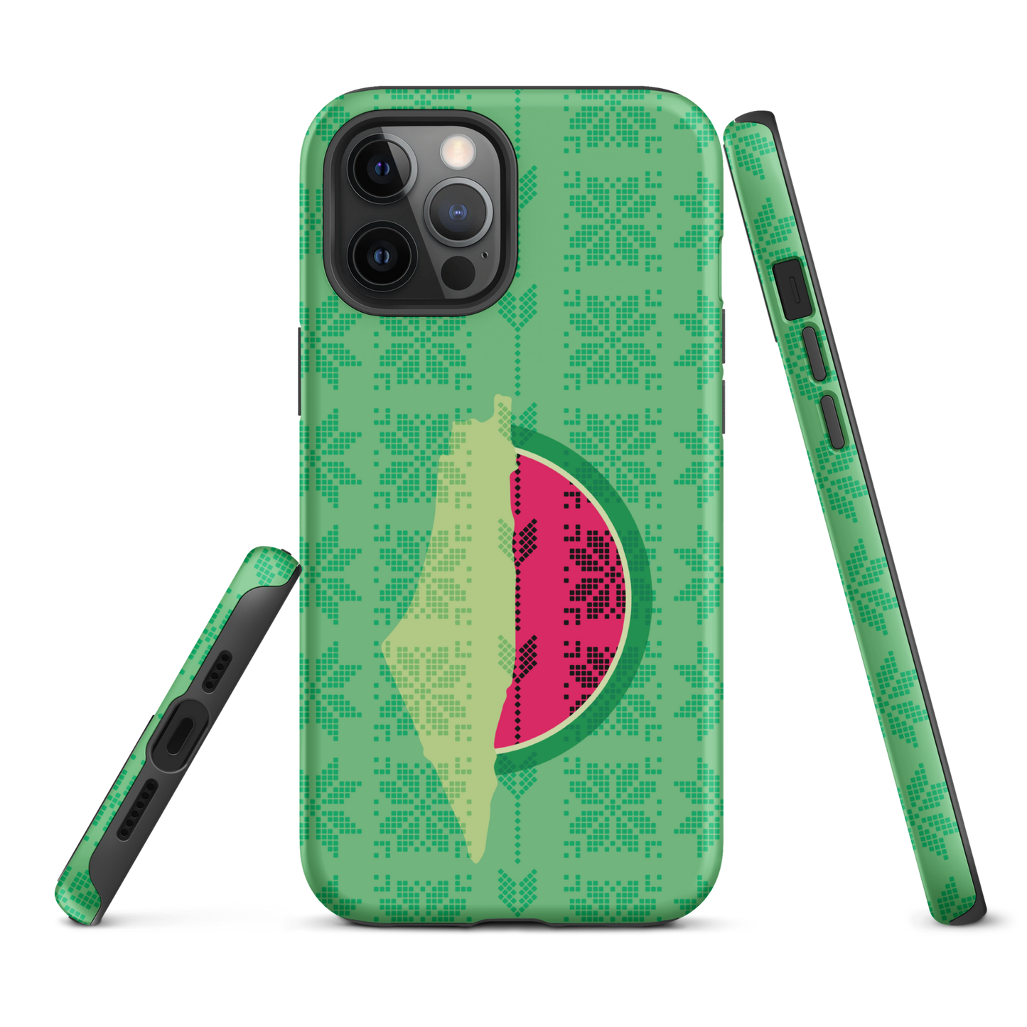 Palestine Map Watermelon Tatreez Tough iPhone Case