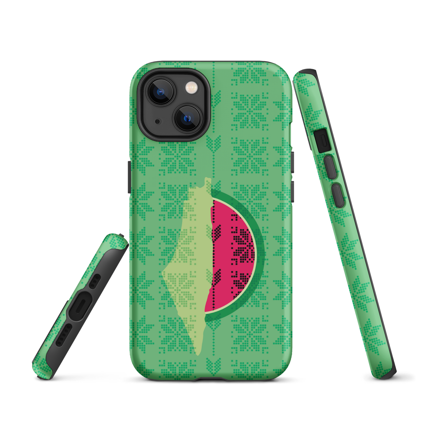 Palestine Map Watermelon Tatreez Tough iPhone Case