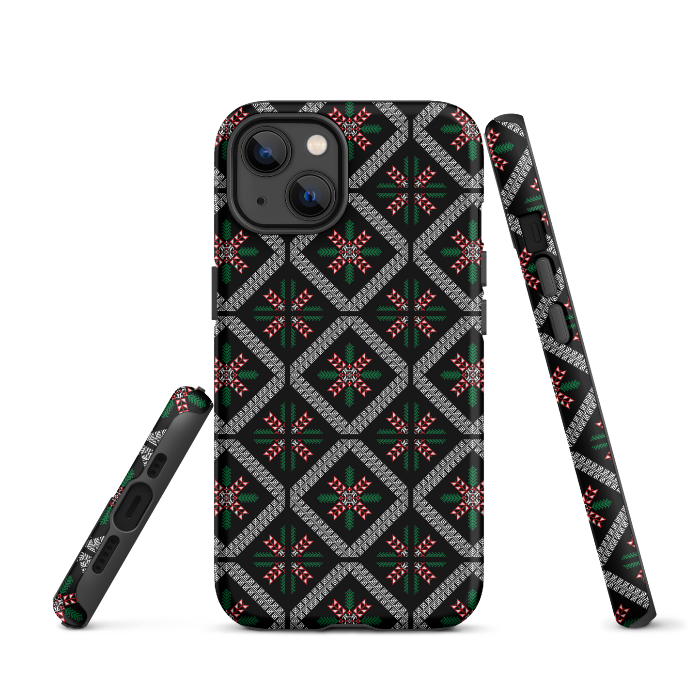 Coque et skin iPhone résistant au motif Tatriz palestinien