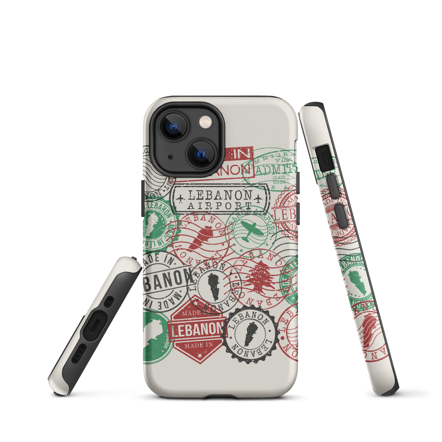 Lebanon Travel Stamps Tough iPhone Case