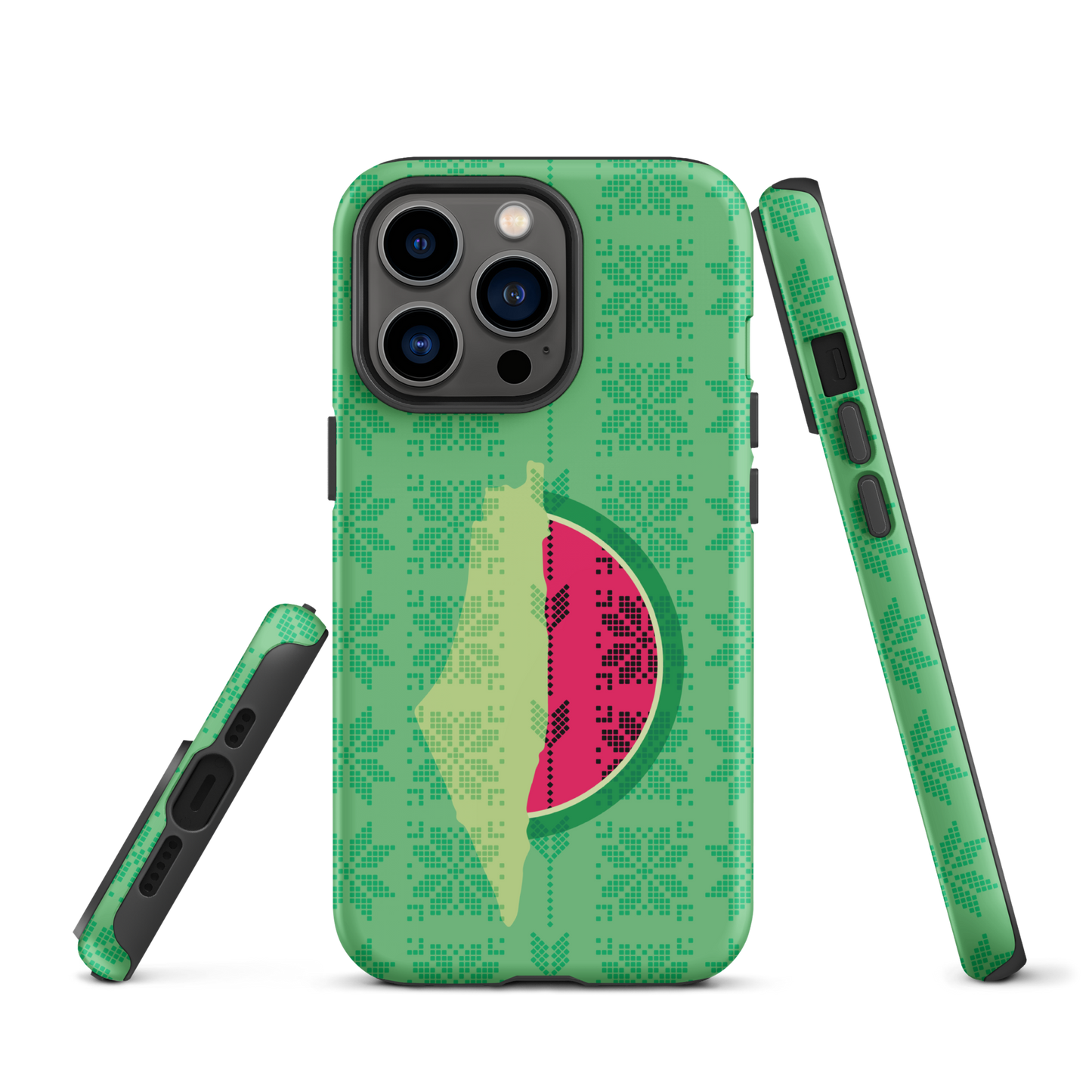 Palestine Map Watermelon Tatreez Tough iPhone Case