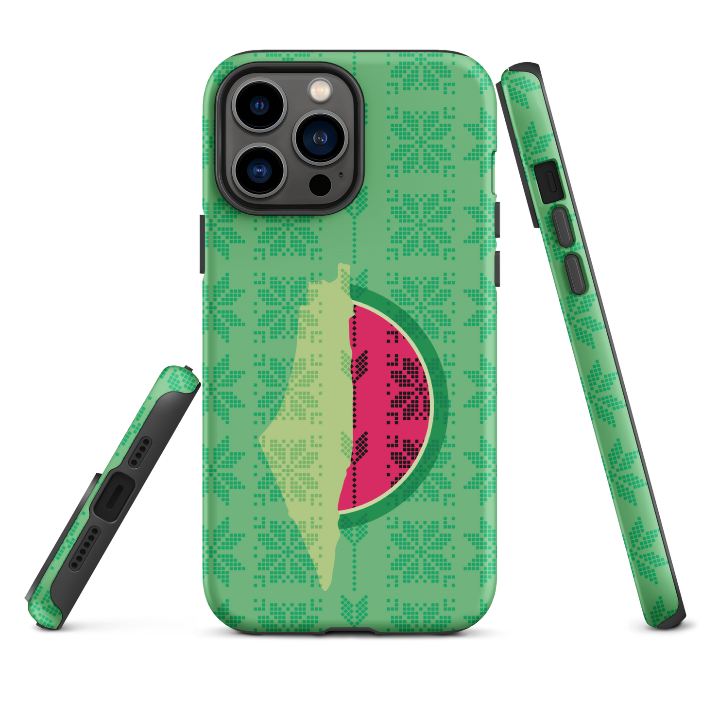 Palestine Map Watermelon Tatreez Tough iPhone Case