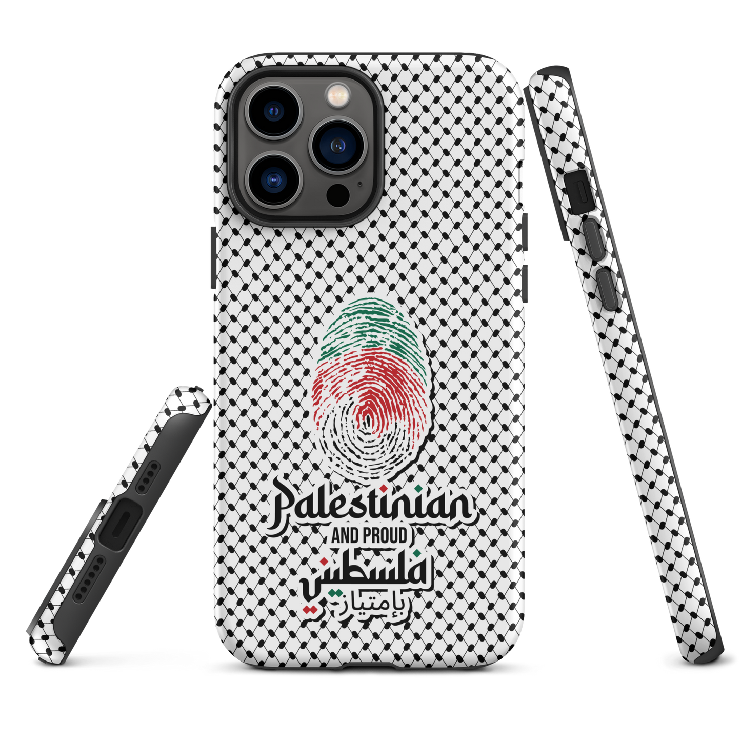 Palestine Falstni Fingerprint Tough iPhone Case