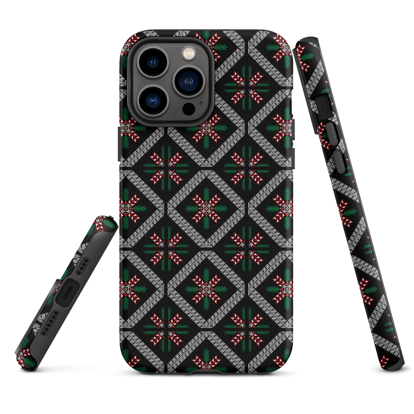 Coque et skin iPhone résistant au motif Tatriz palestinien