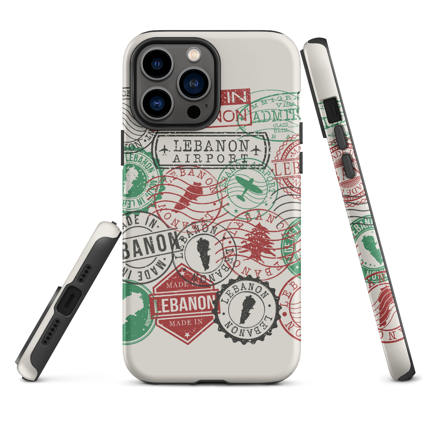 Lebanon Travel Stamps Tough iPhone Case