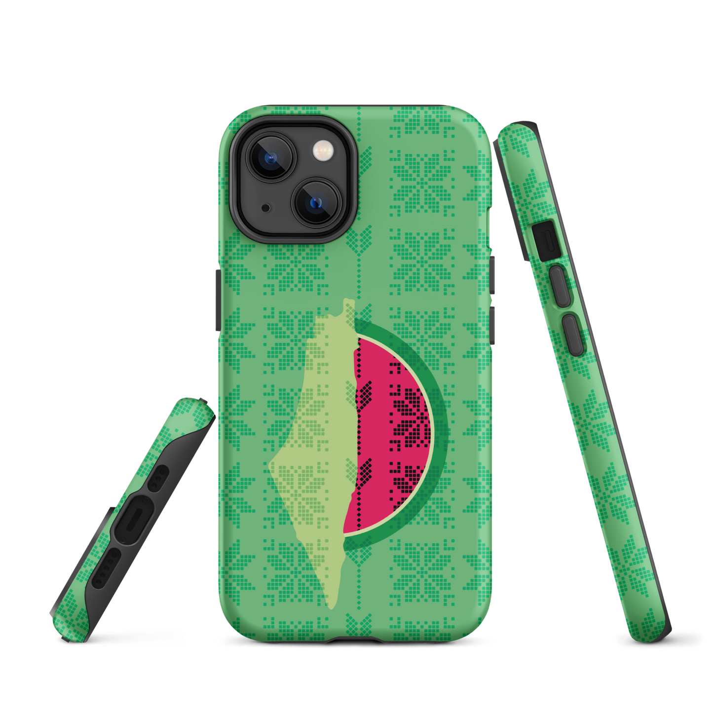 Palestine Map Watermelon Tatreez Tough iPhone Case