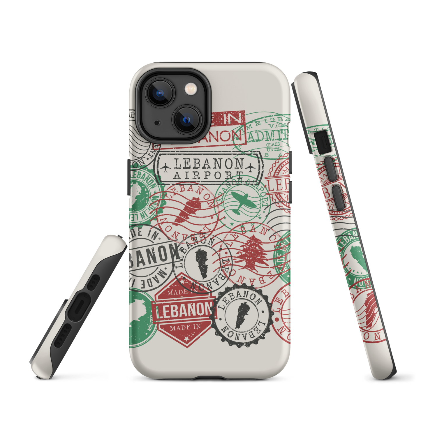 Lebanon Travel Stamps Tough iPhone Case