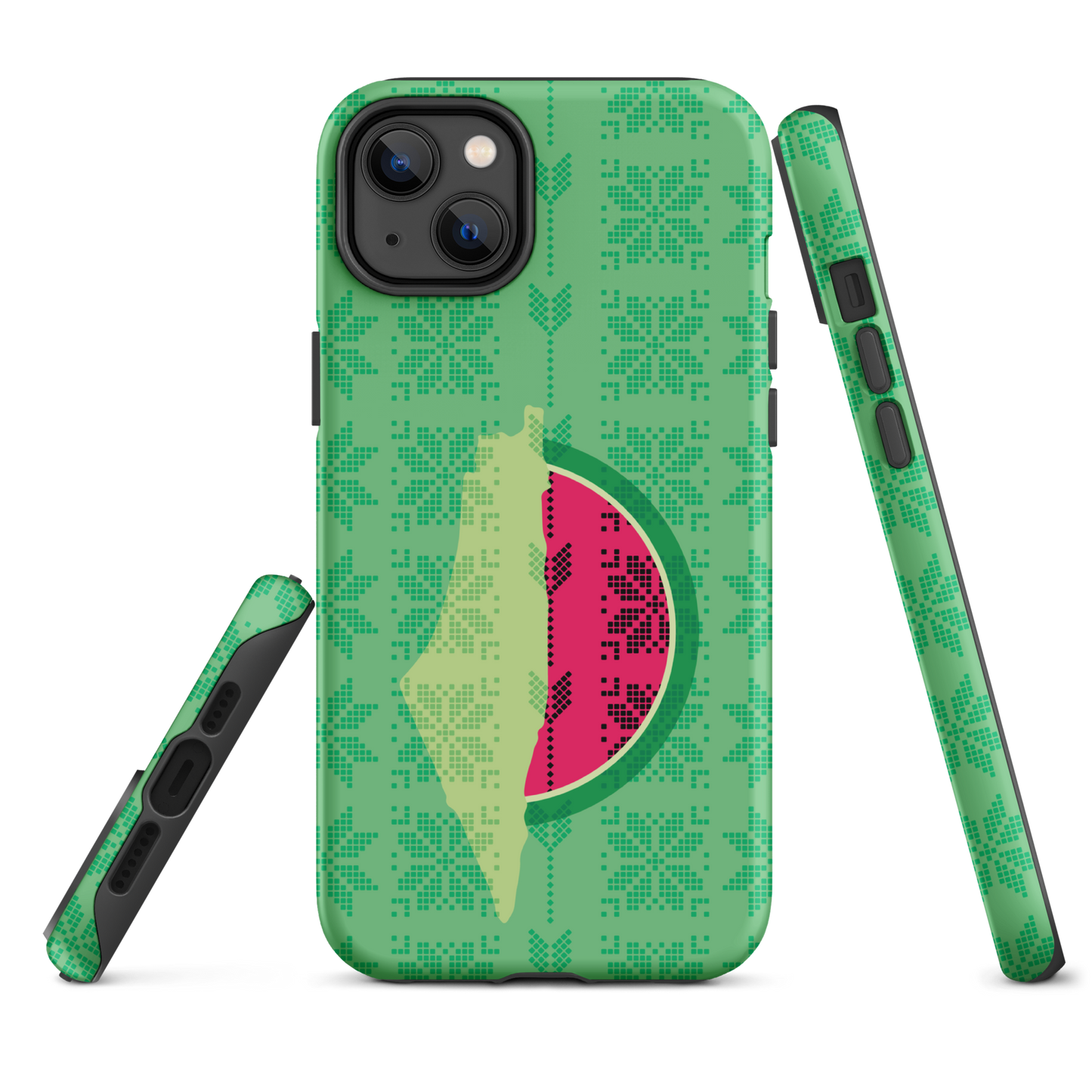 Palestine Map Watermelon Tatreez Tough iPhone Case