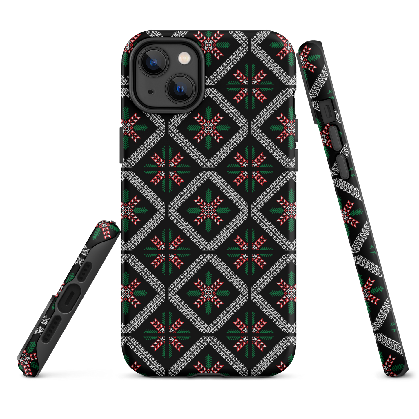 Coque et skin iPhone résistant au motif Tatriz palestinien