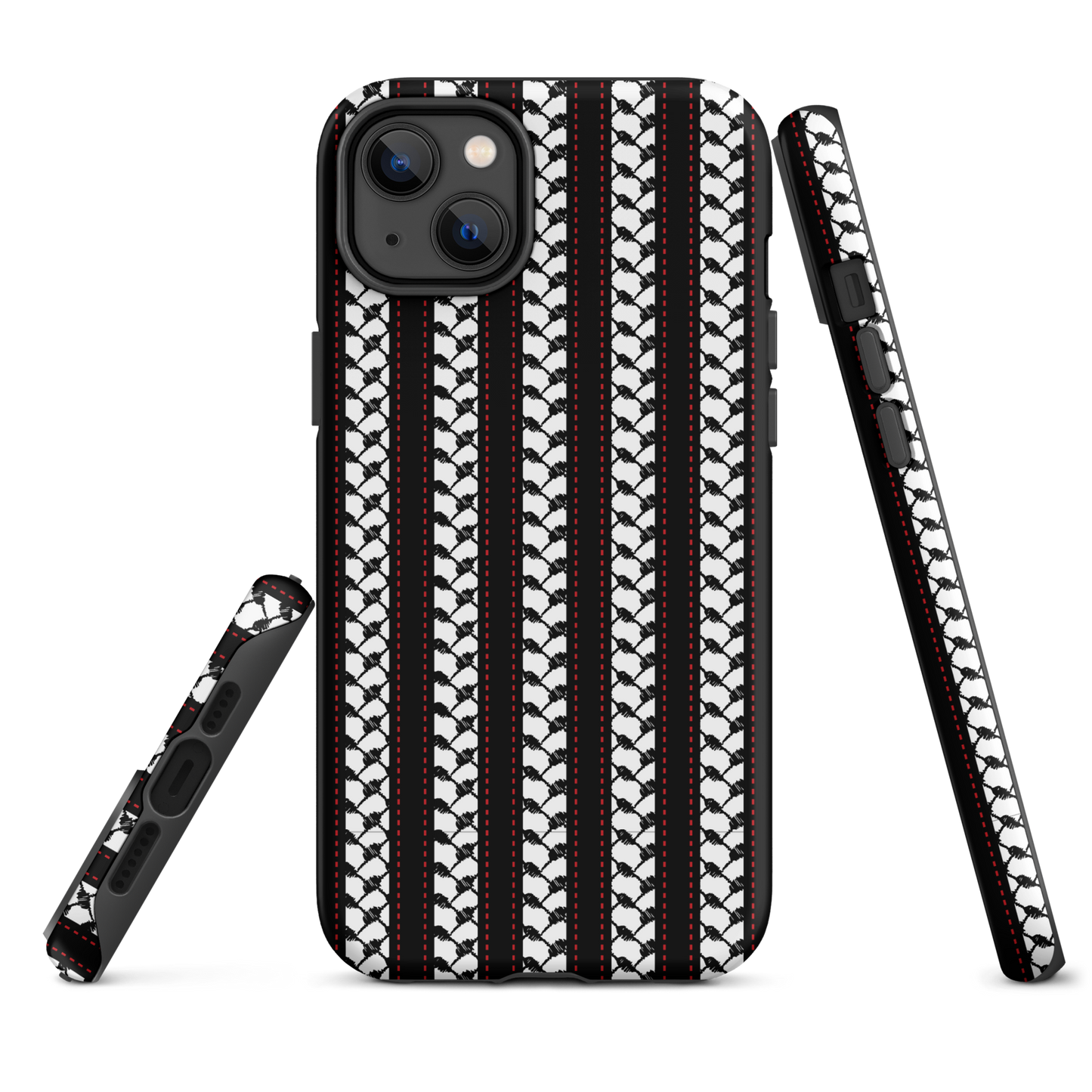 Coque et skin iPhone résistant à motif d'écharpe palestinienne