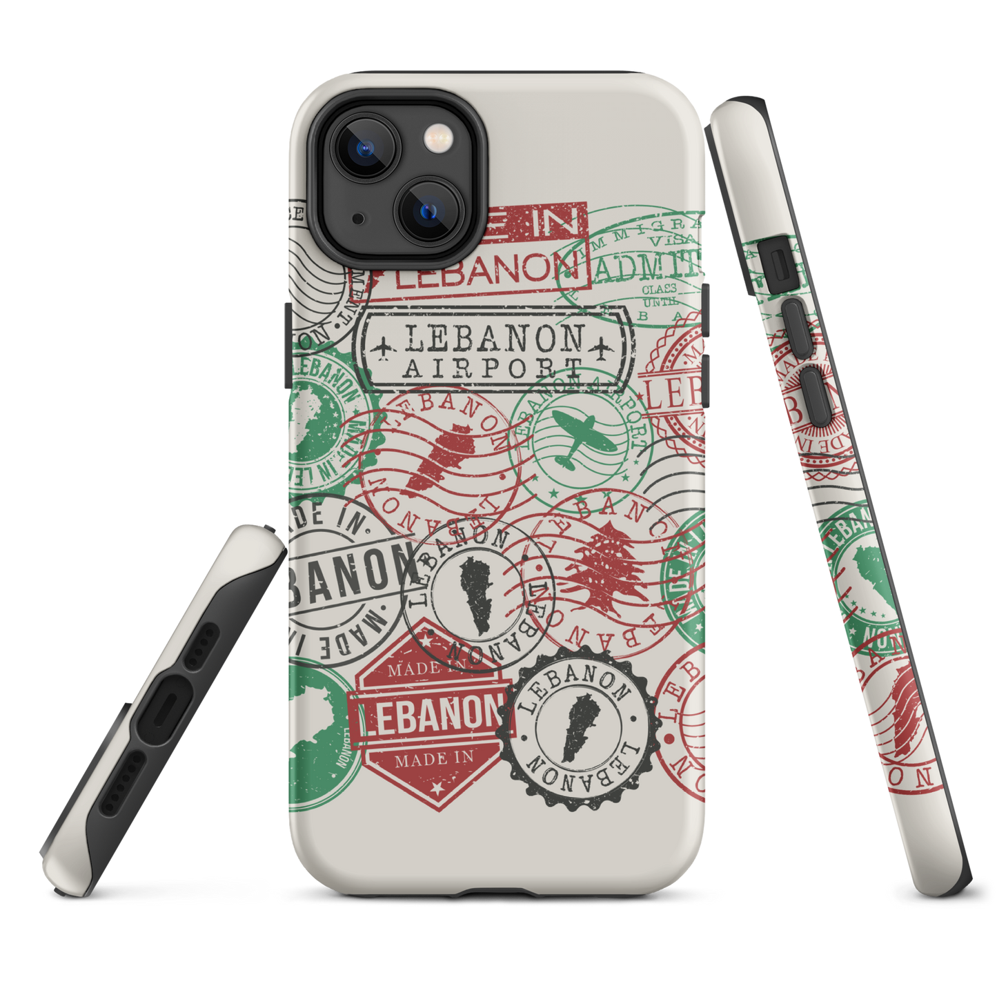 Lebanon Travel Stamps Tough iPhone Case