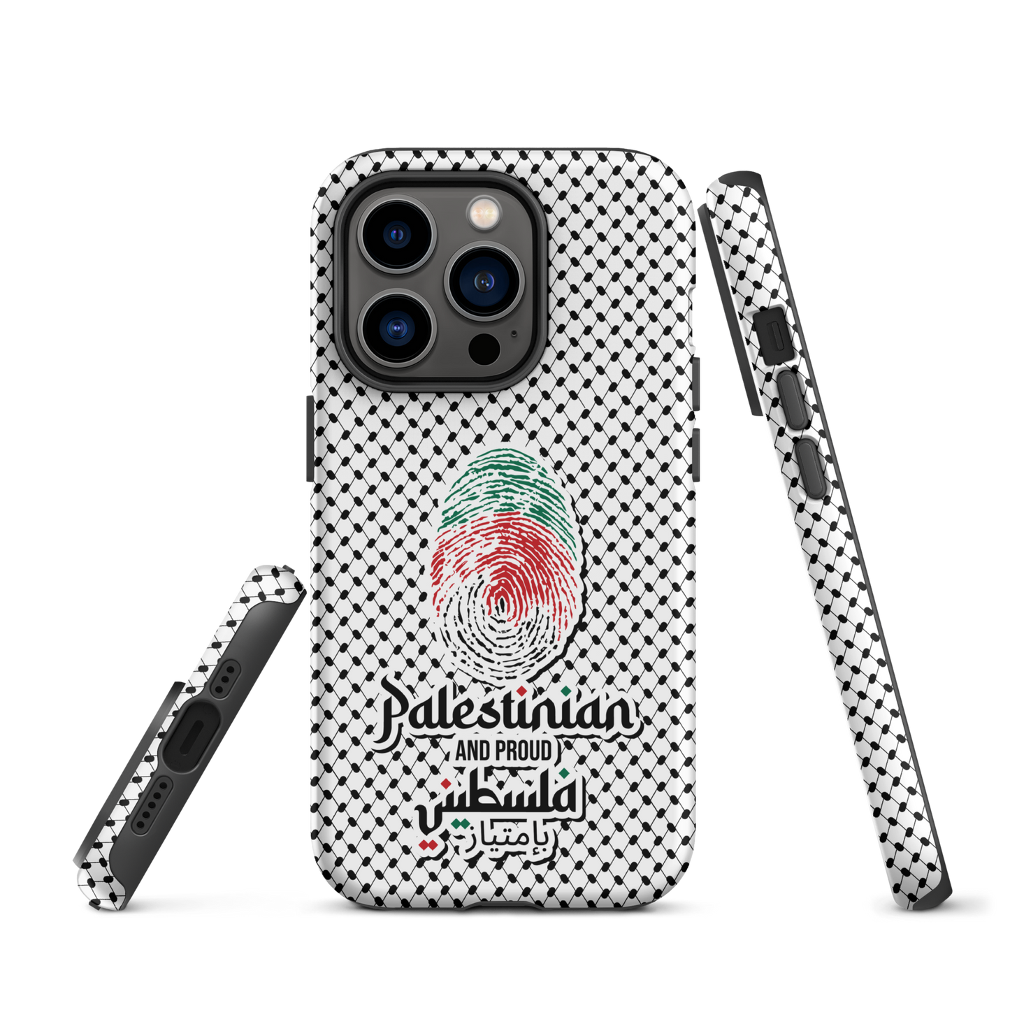 Palestine Falstni Fingerprint Tough iPhone Case