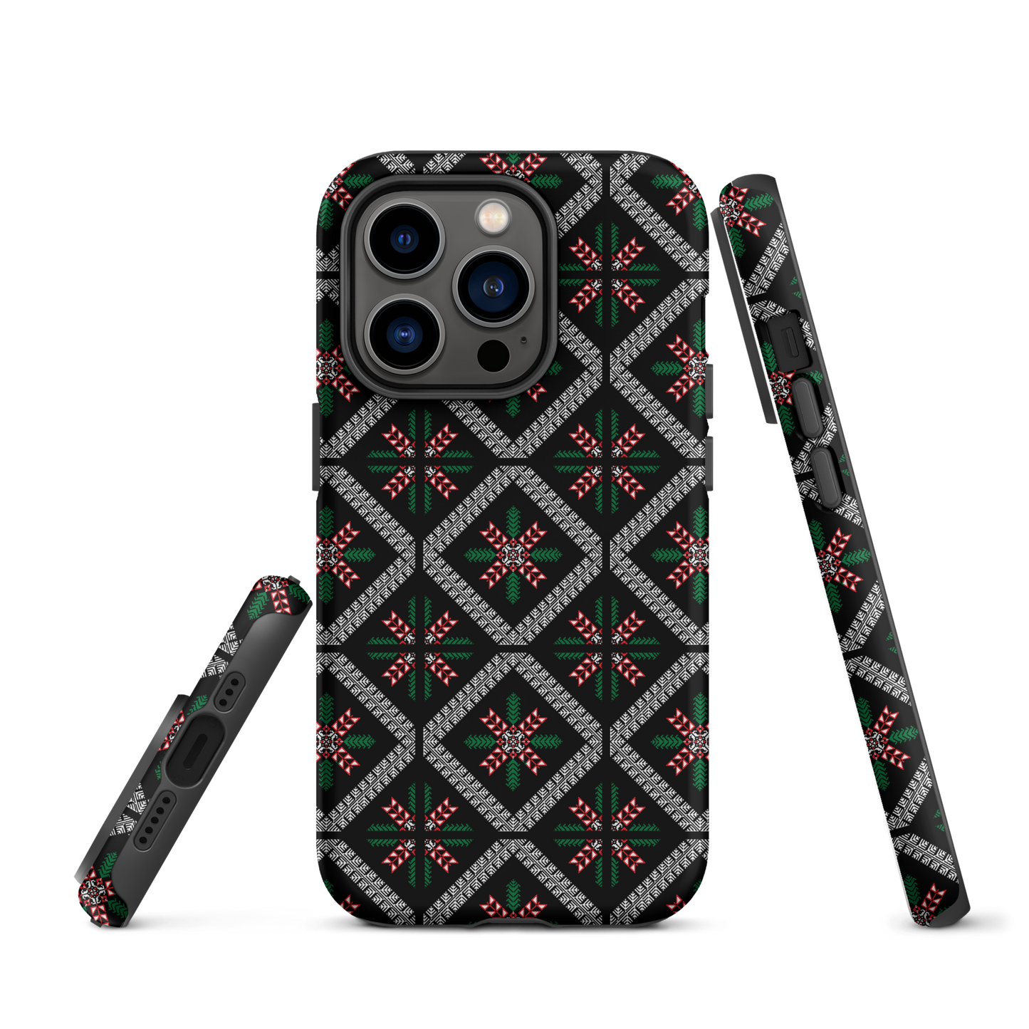 Coque et skin iPhone résistant au motif Tatriz palestinien