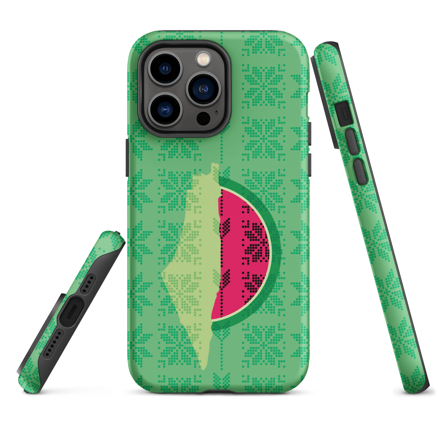 Palestine Map Watermelon Tatreez Tough iPhone Case