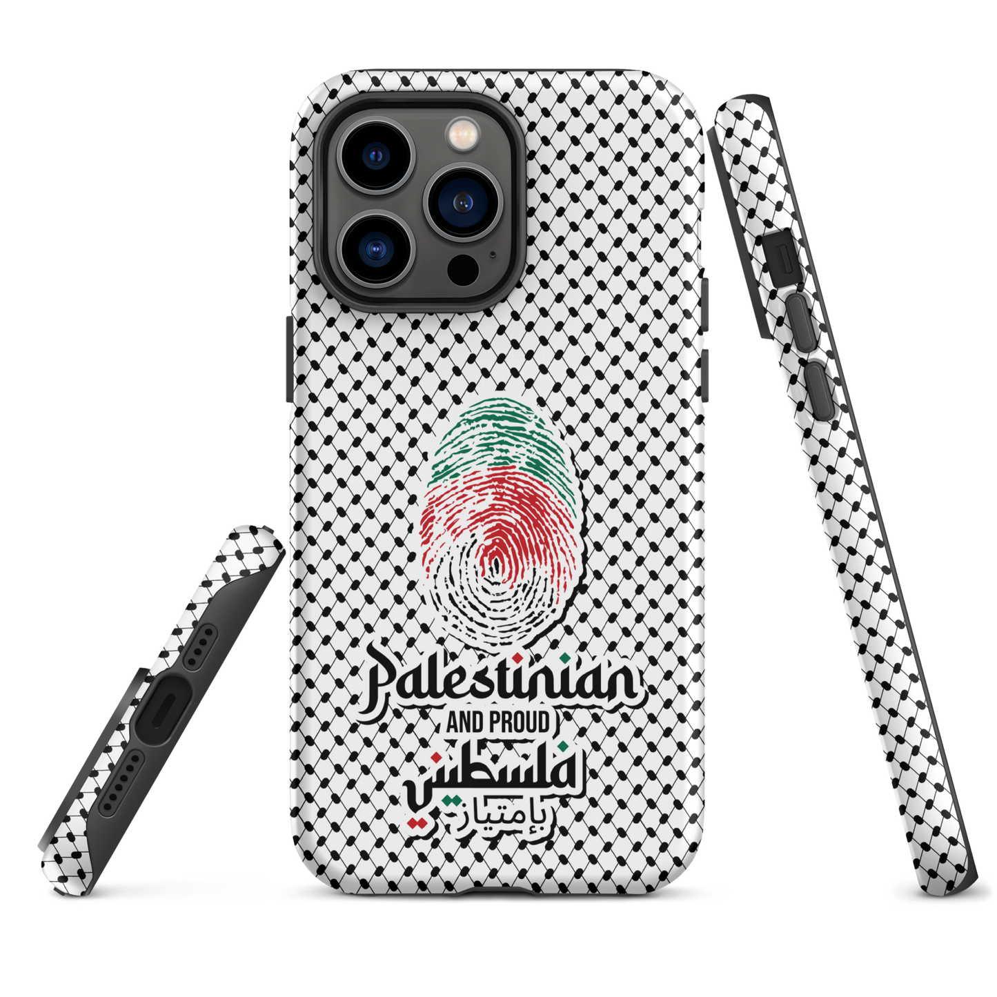 Palestine Falstni Fingerprint Tough iPhone Case