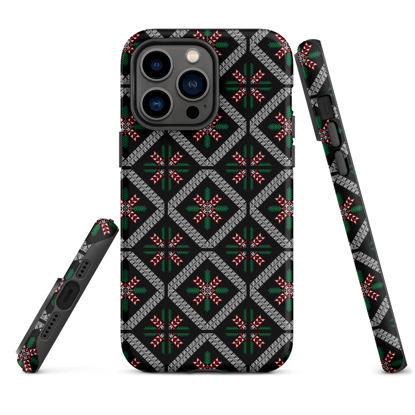 Coque et skin iPhone résistant au motif Tatriz palestinien