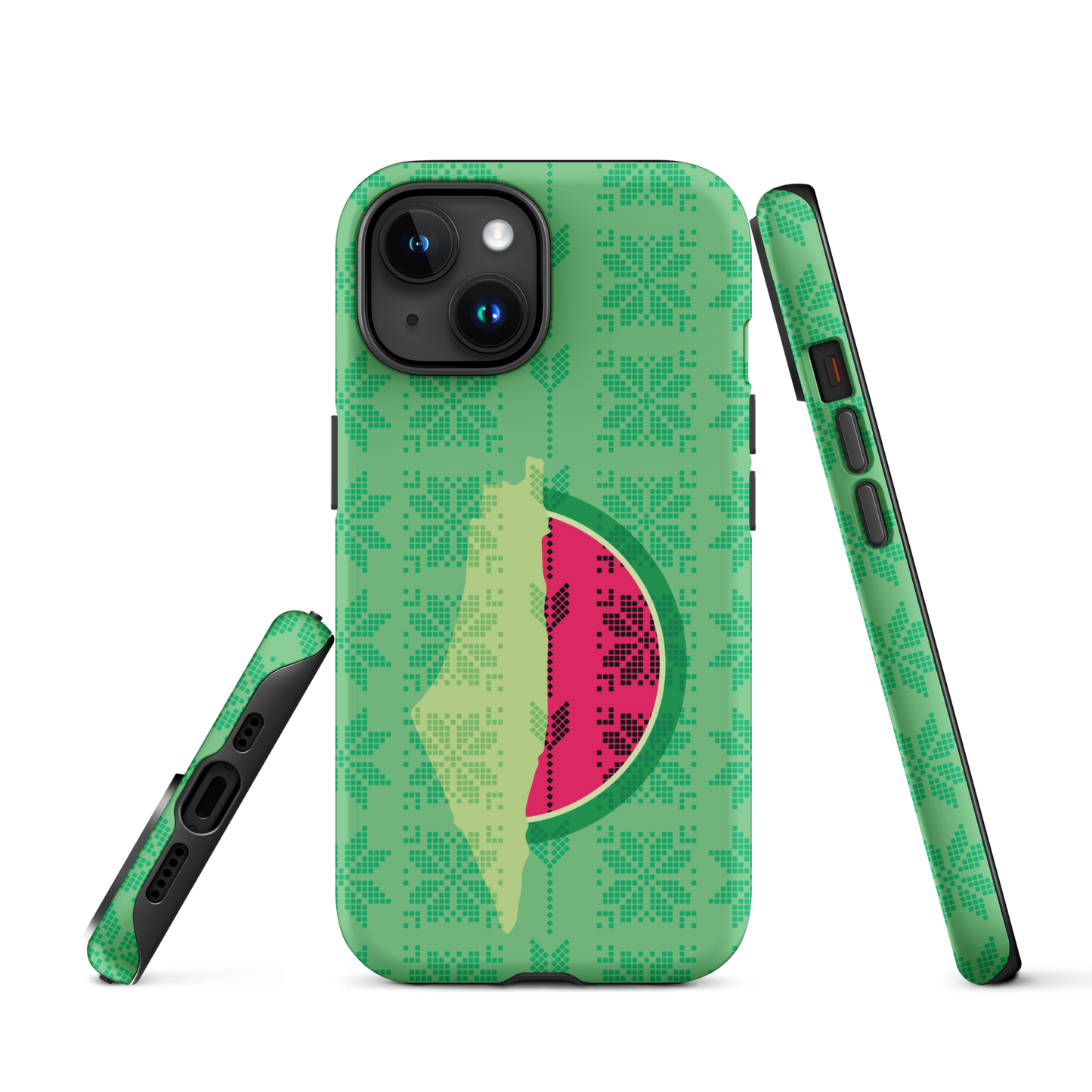 Palestine Map Watermelon Tatreez Tough iPhone Case