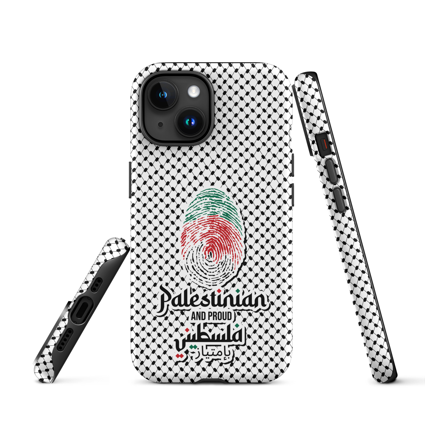 Palestine Falstni Fingerprint Tough iPhone Case